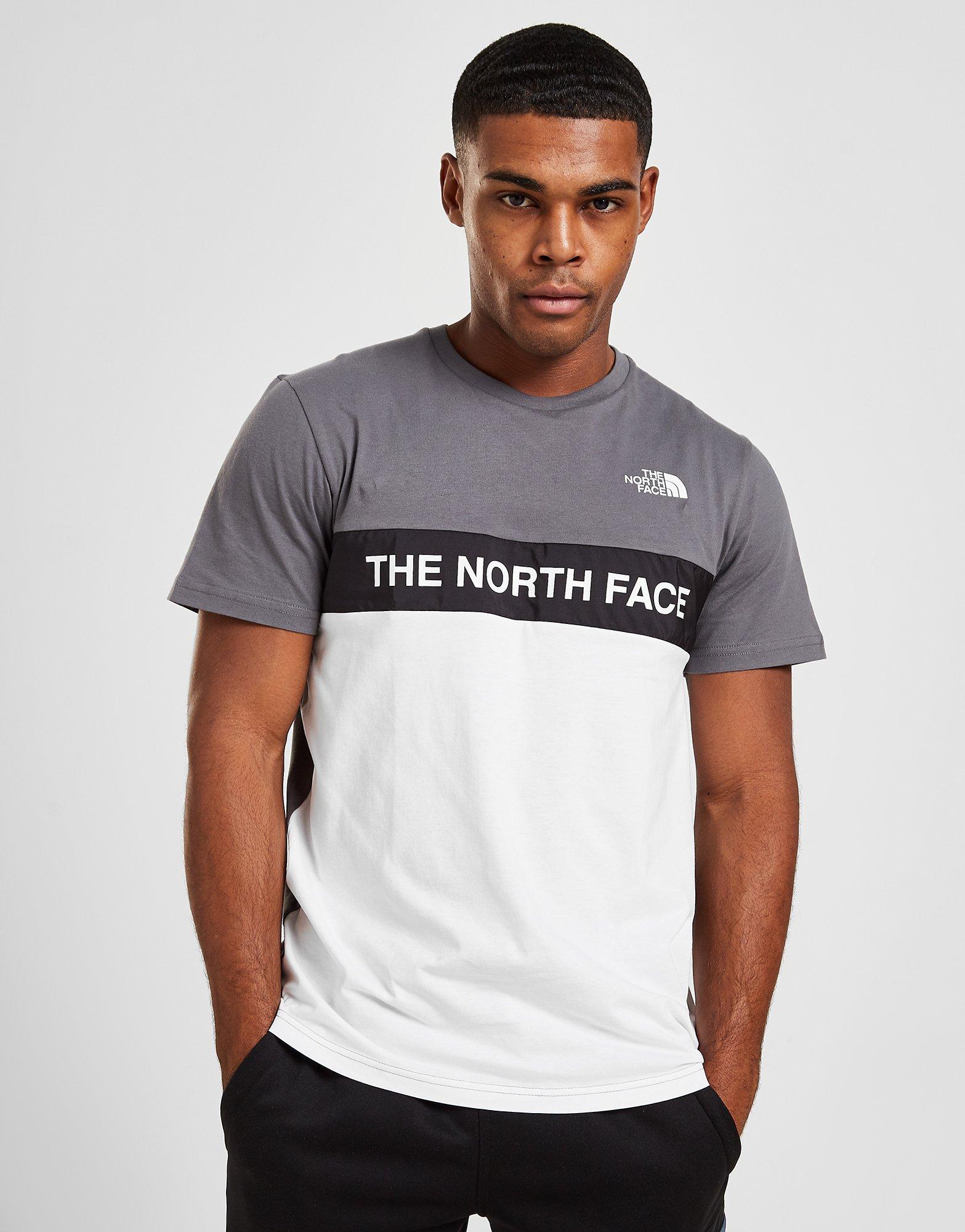 north face colour block t shirt
