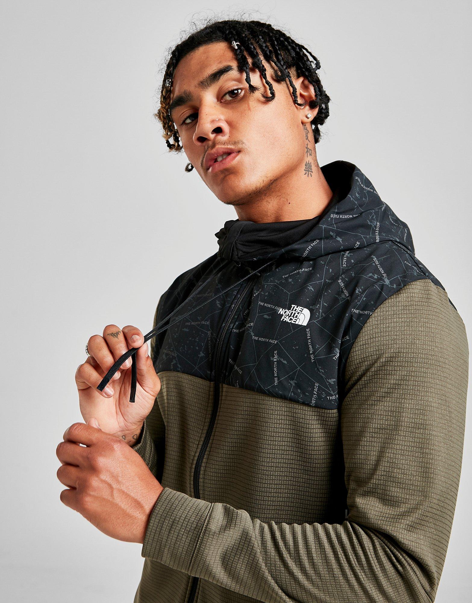 north face train n logo full zip hooded jacket