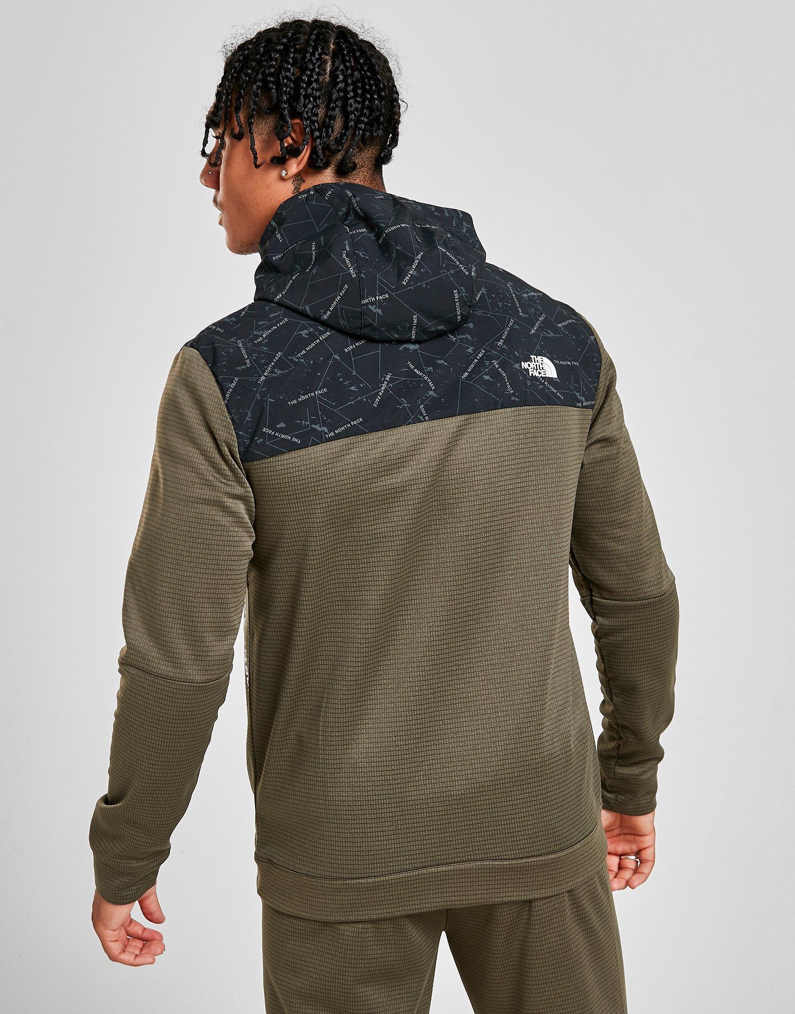 north face train n logo full zip hooded jacket