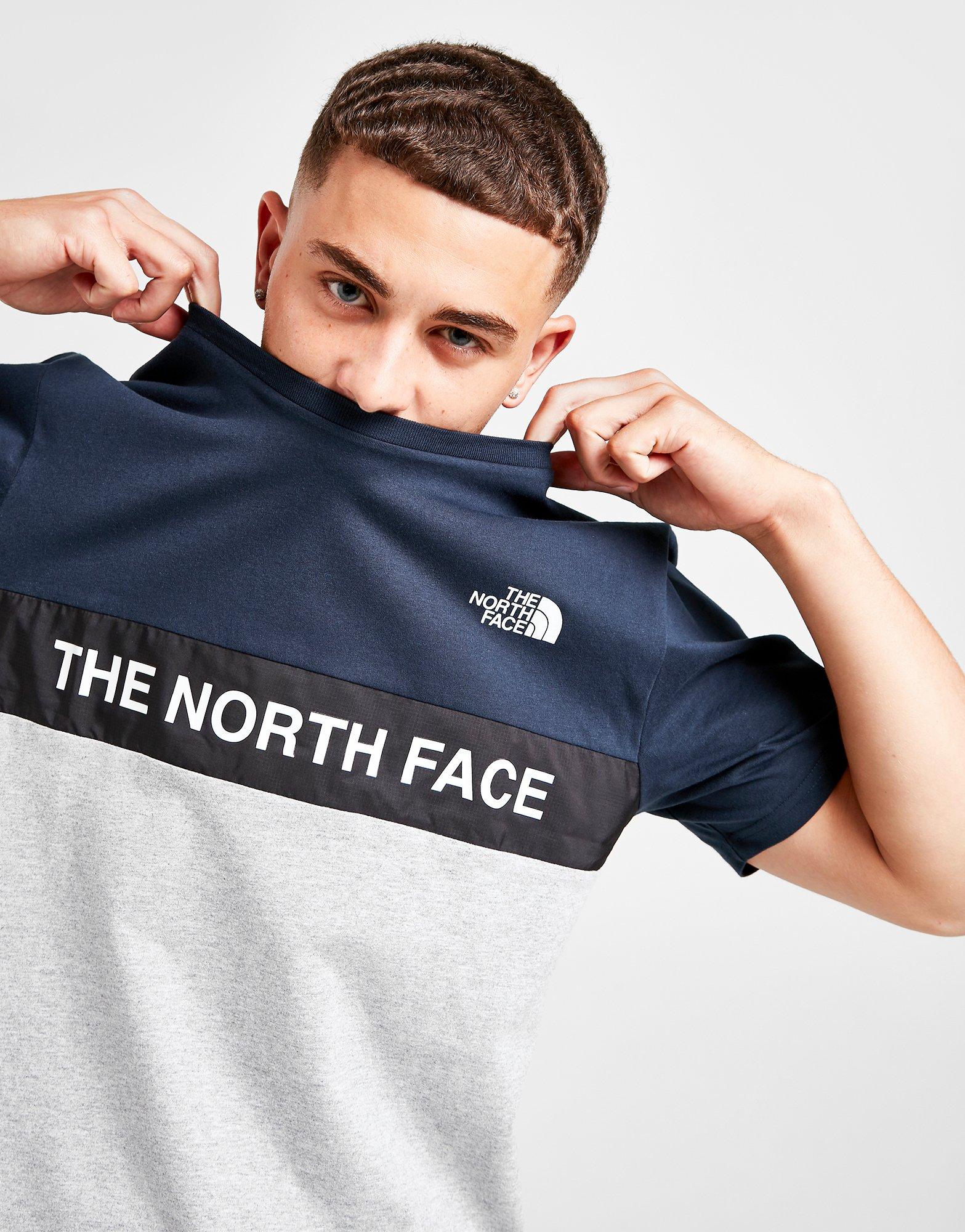 blue north face t shirt