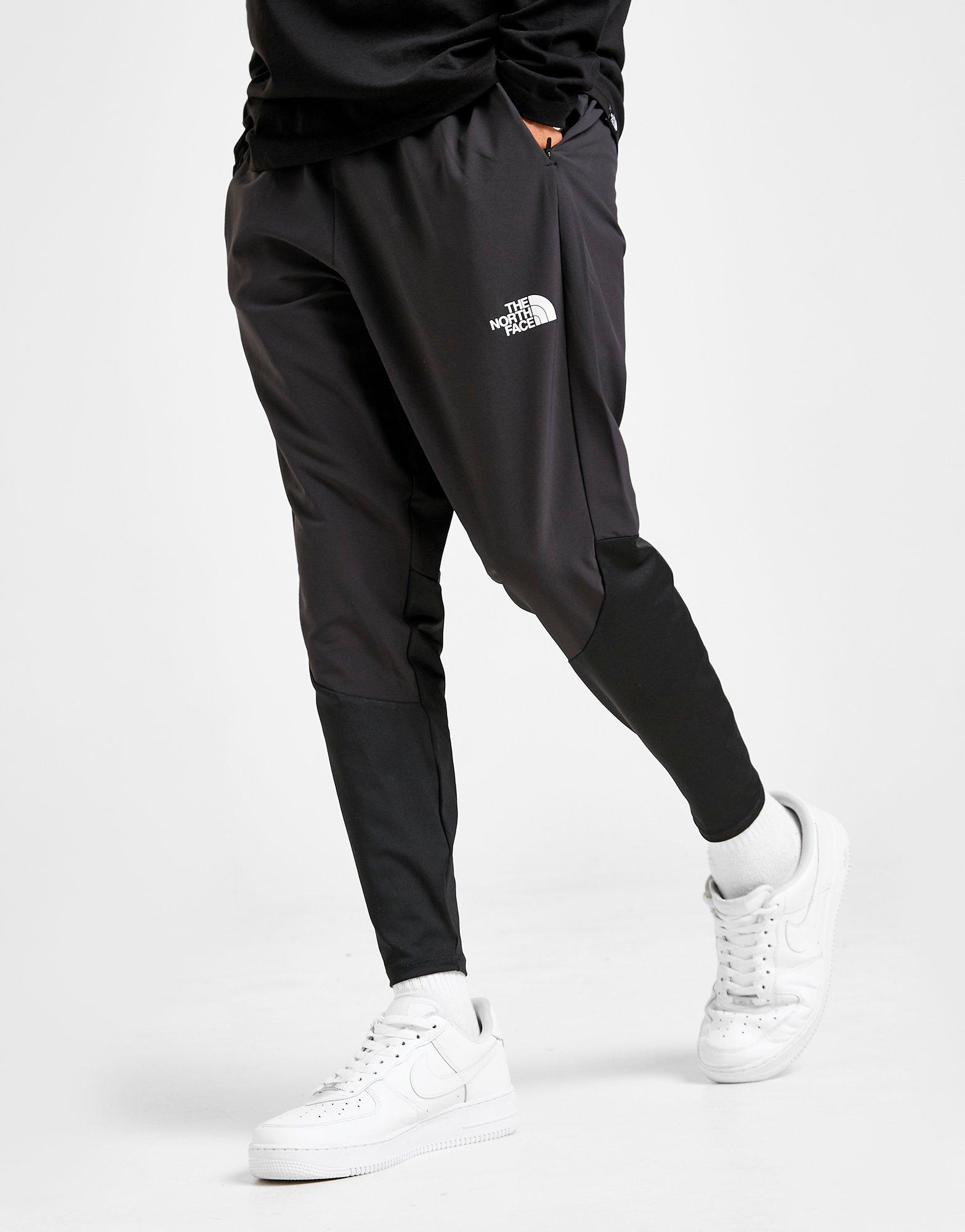 black north face track pants