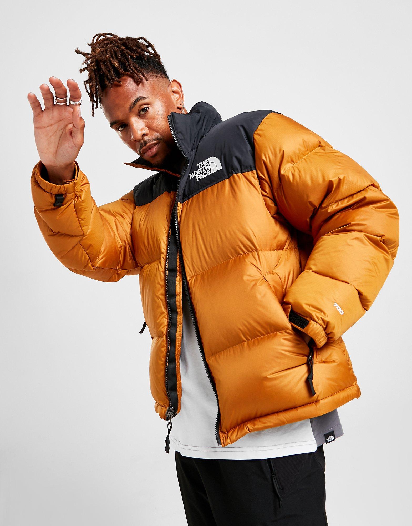 the north face orange nuptse
