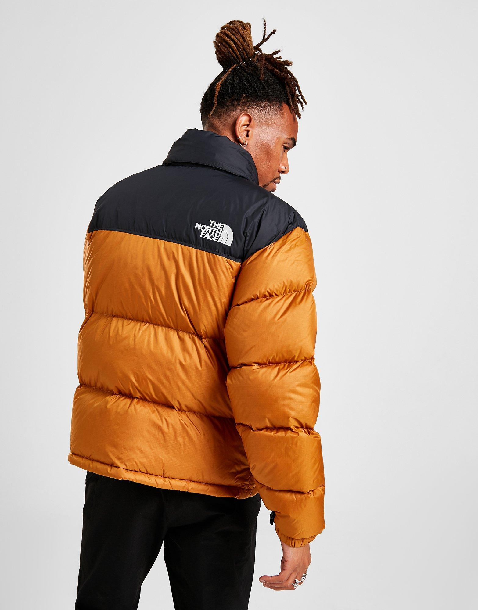 north face nuptse jacket orange