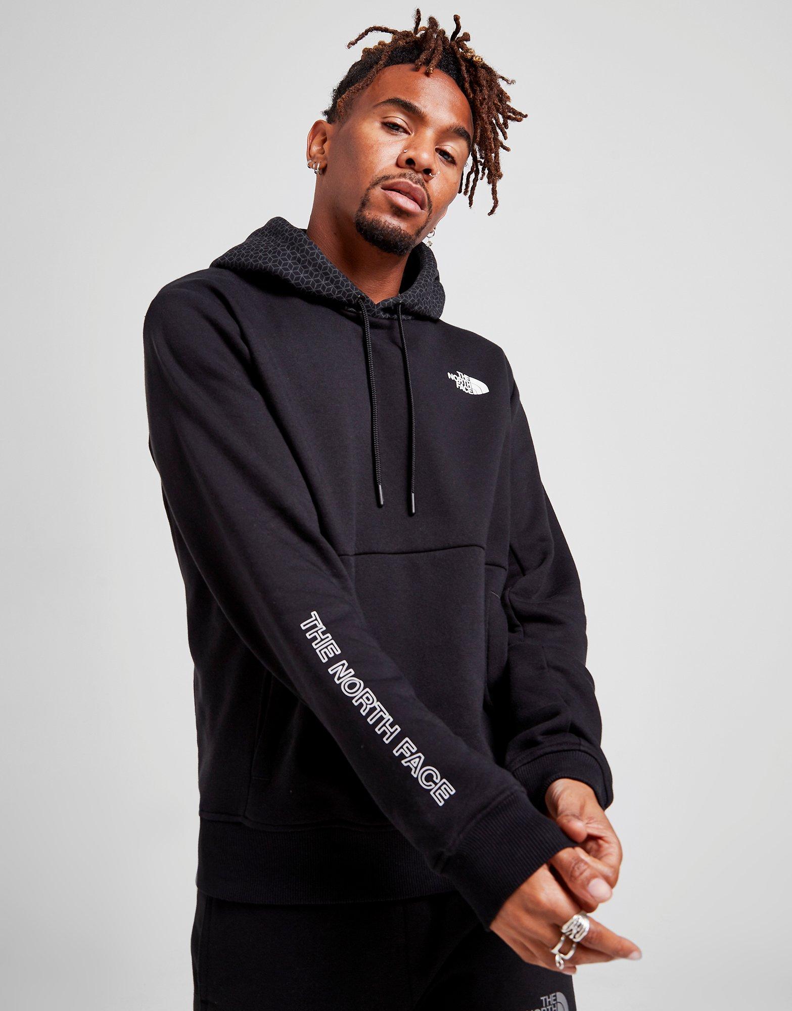 the north face all over print hoodie