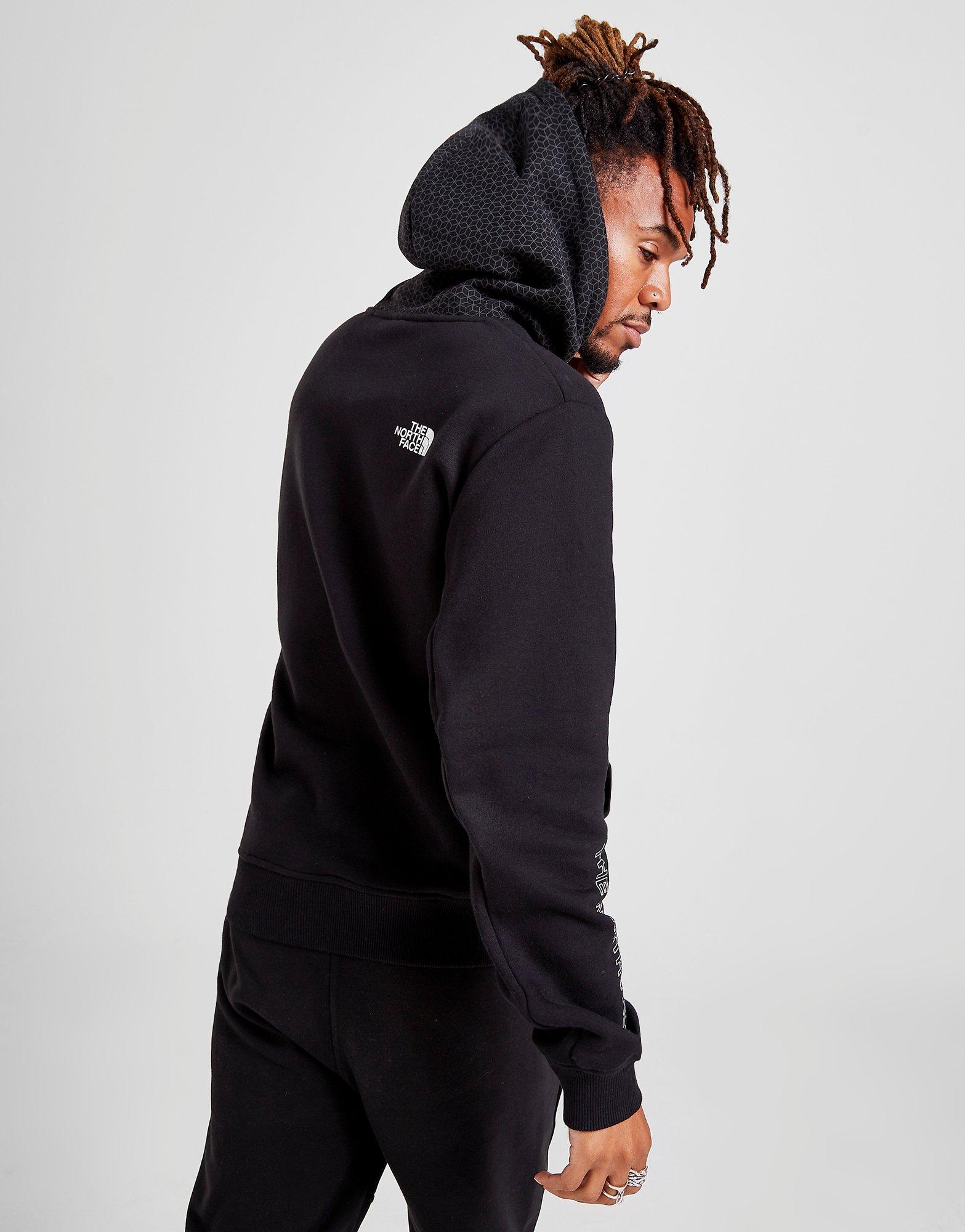 the north face all over print hoodie