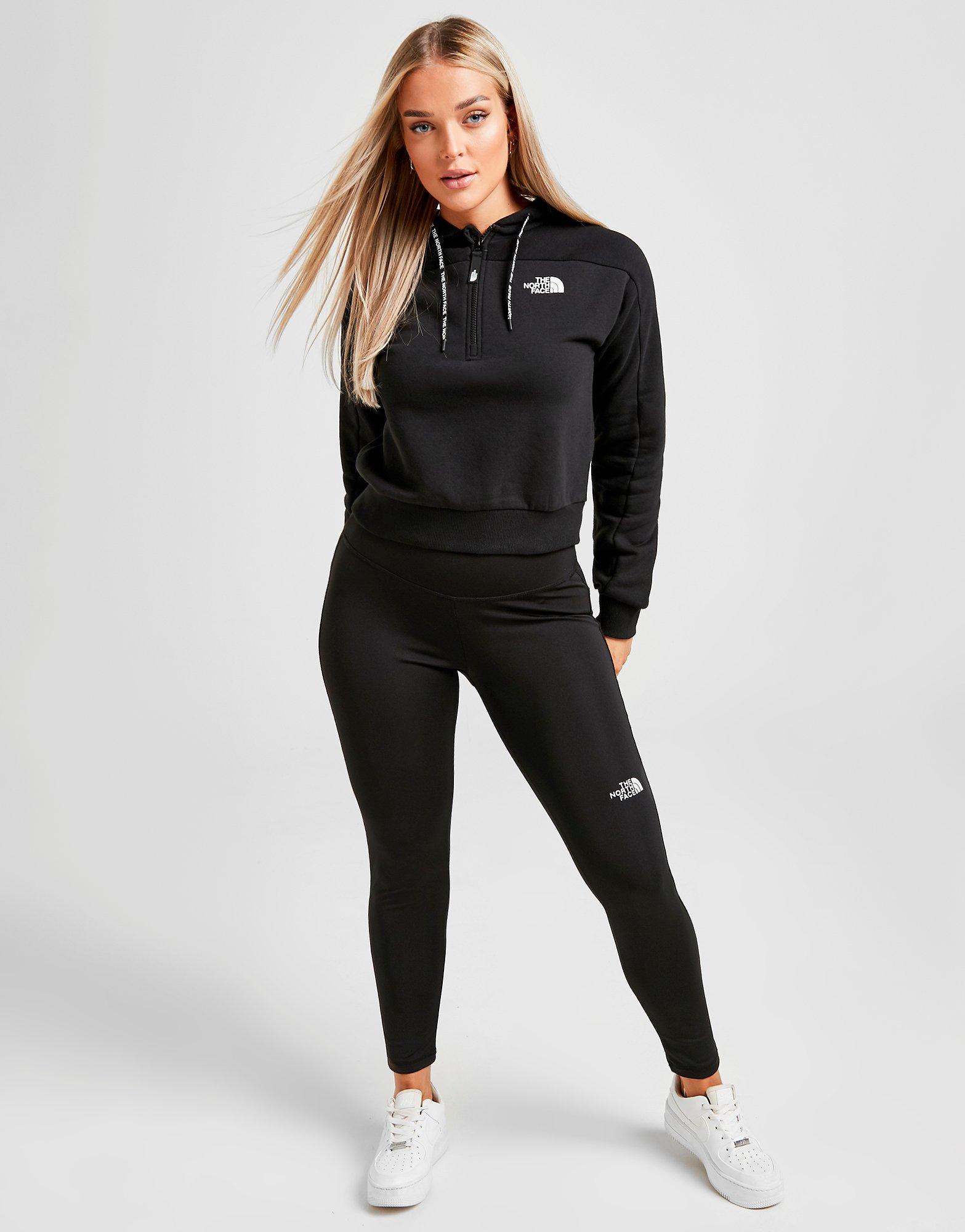 Black The North Face Tape 1/4 Zip Crop 
