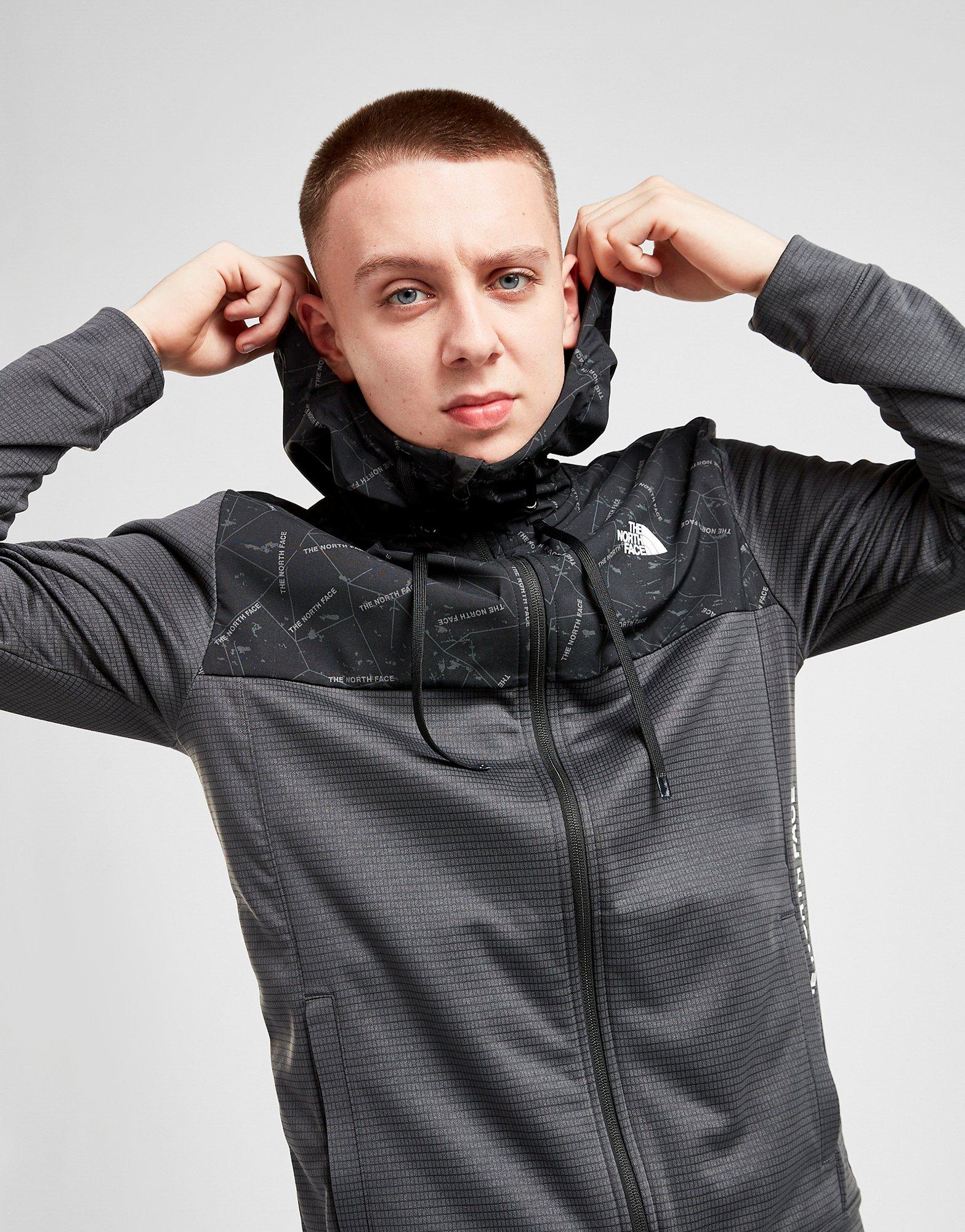 north face jacket with logo on arm