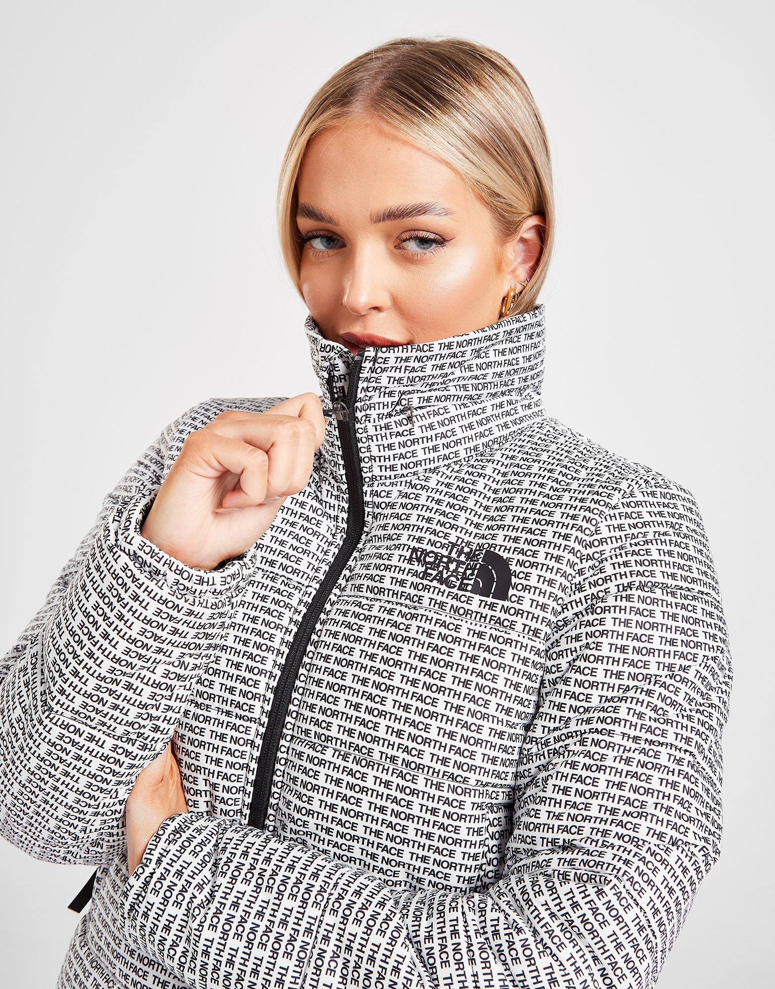 the north face nuptse all over print jacket