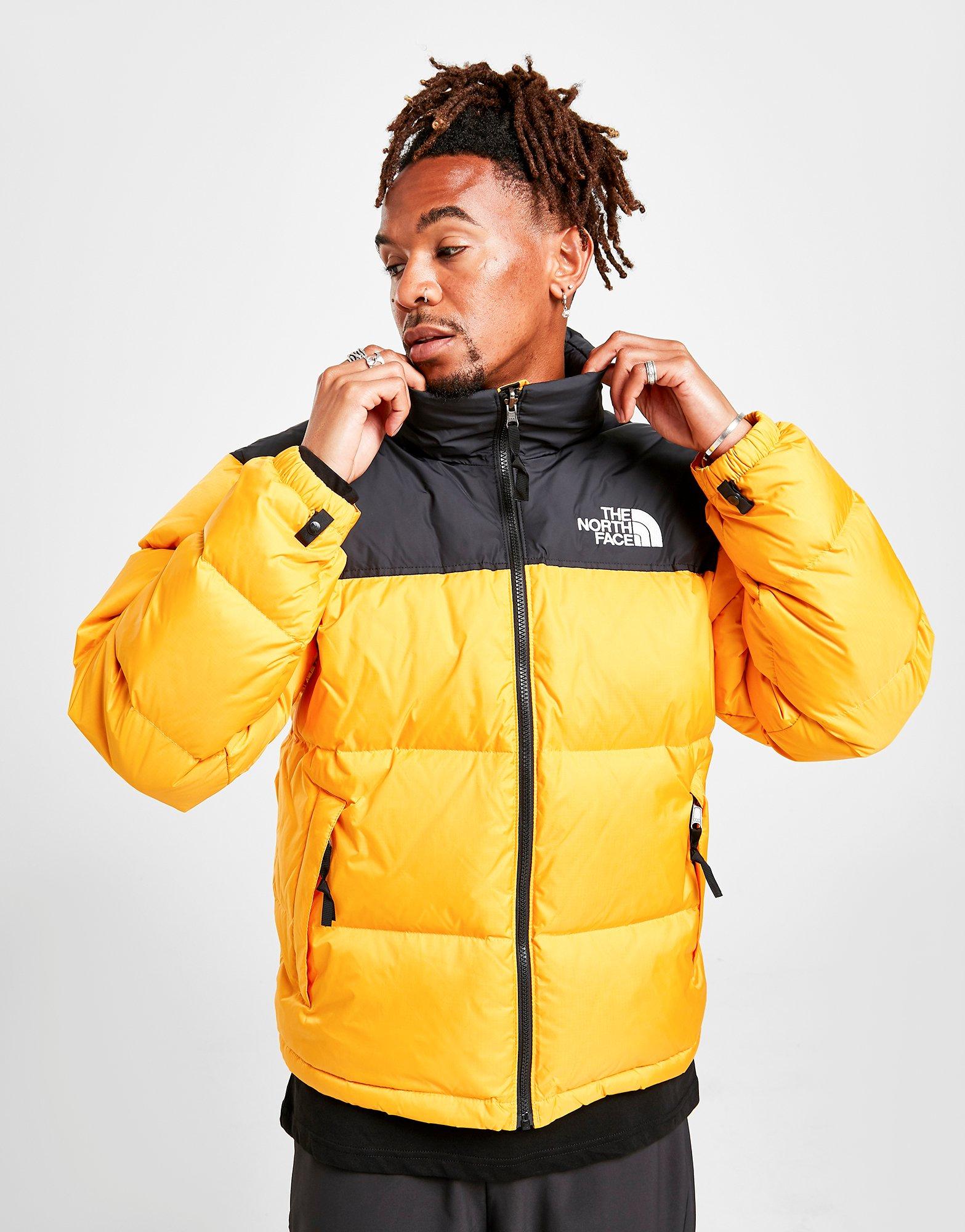 north face nuptse jacket yellow