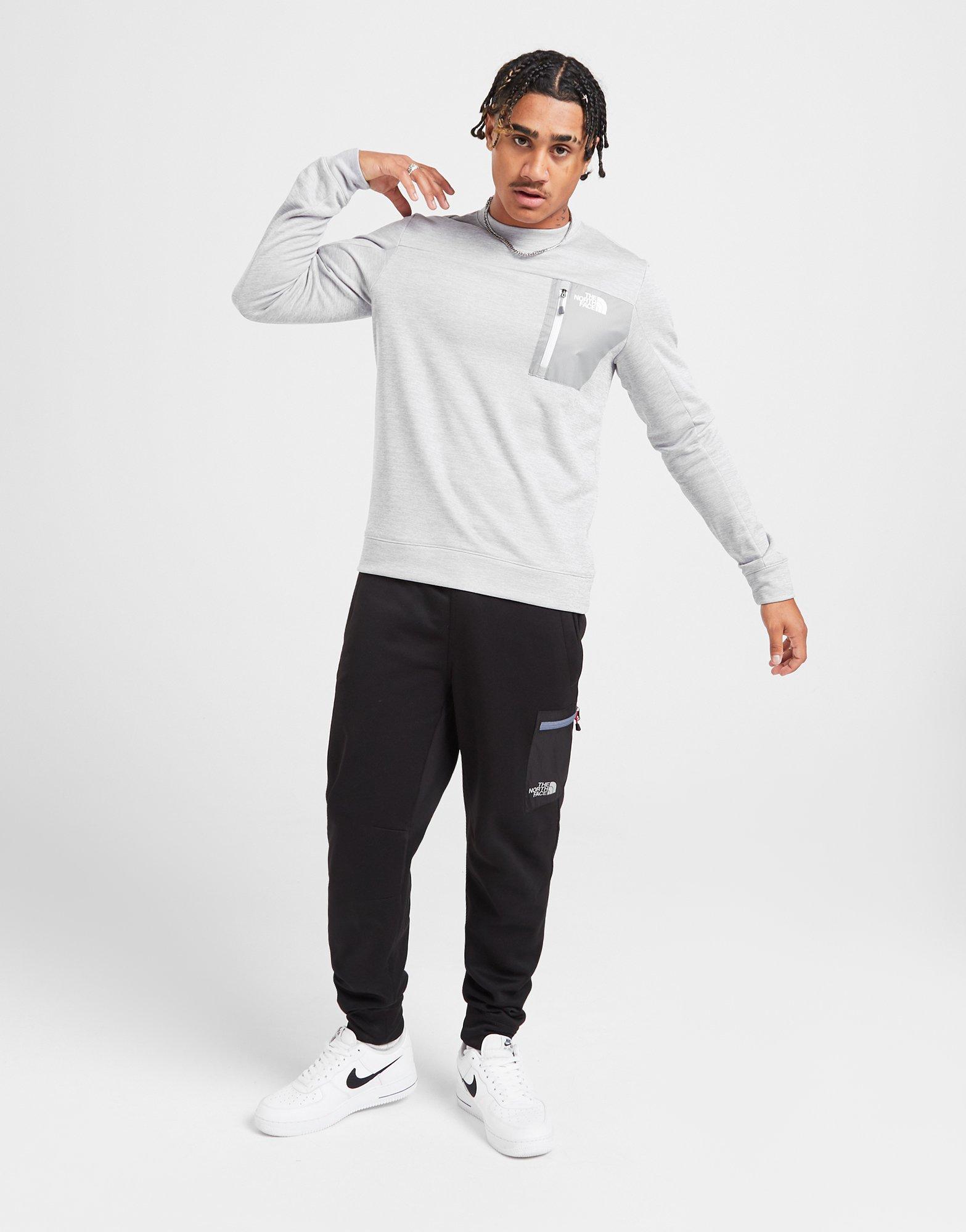 the north face zip pocket crew sweatshirt