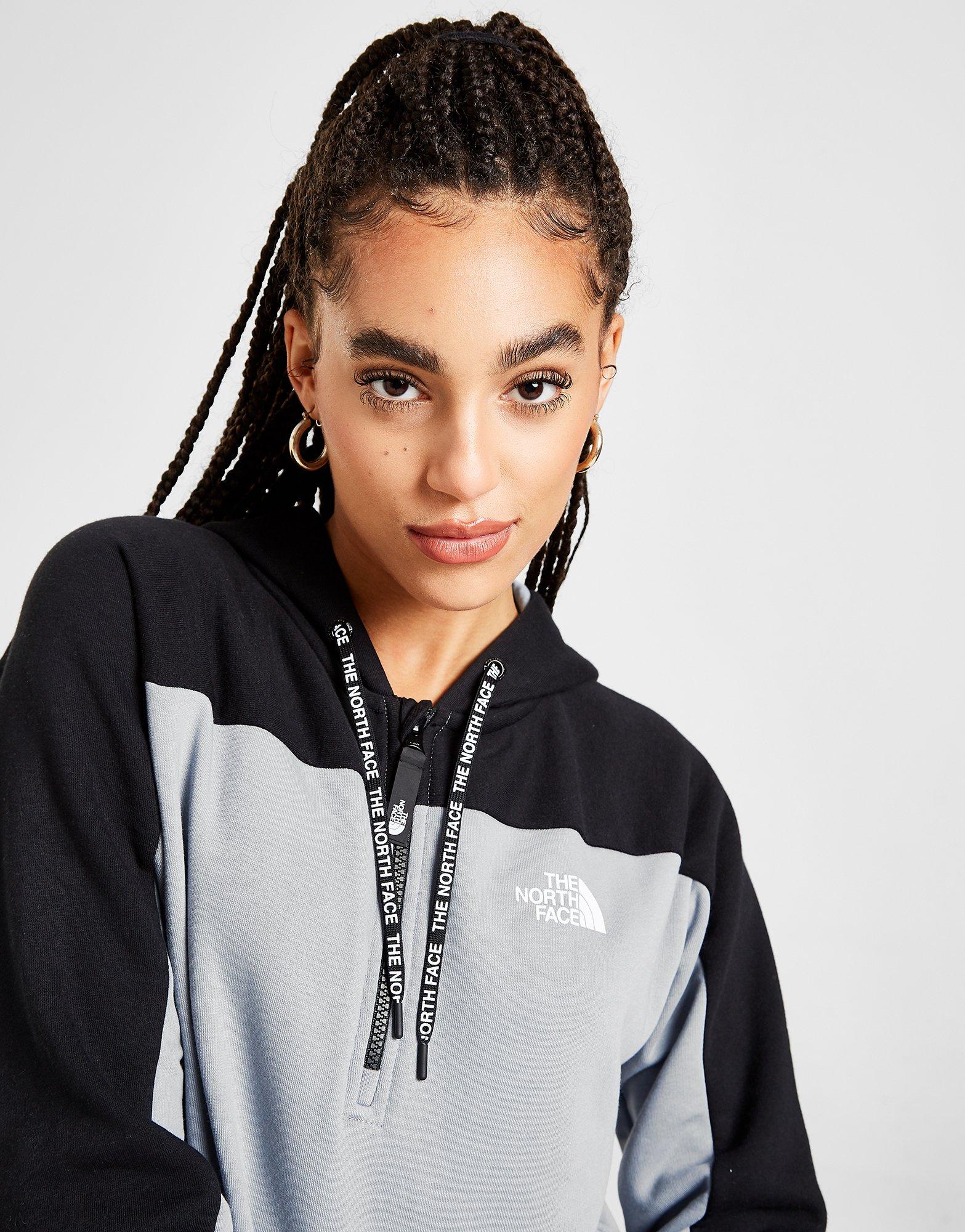 the north face tape crop hoodie