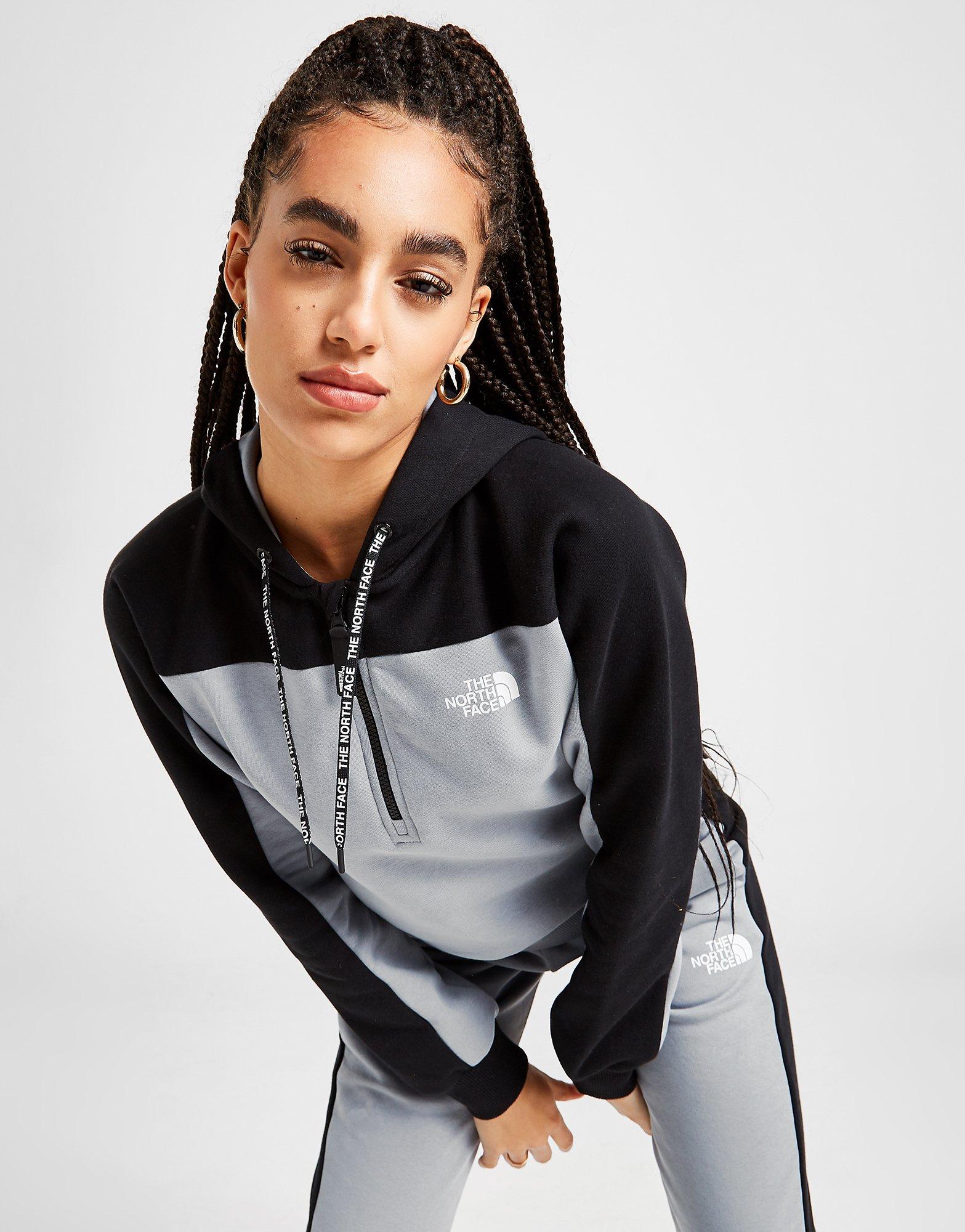 the north face tape crop hoodie