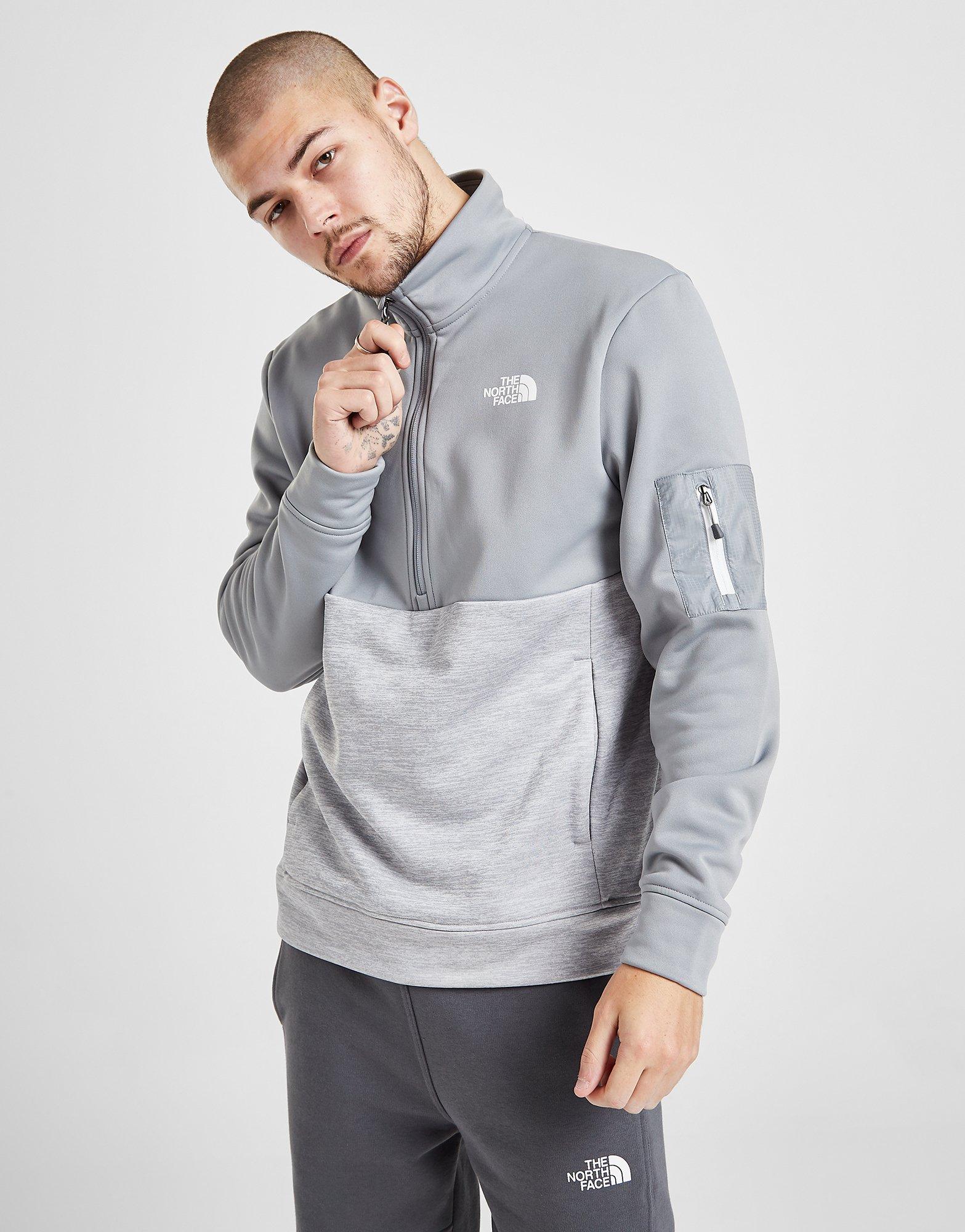 north face zip sweatshirt