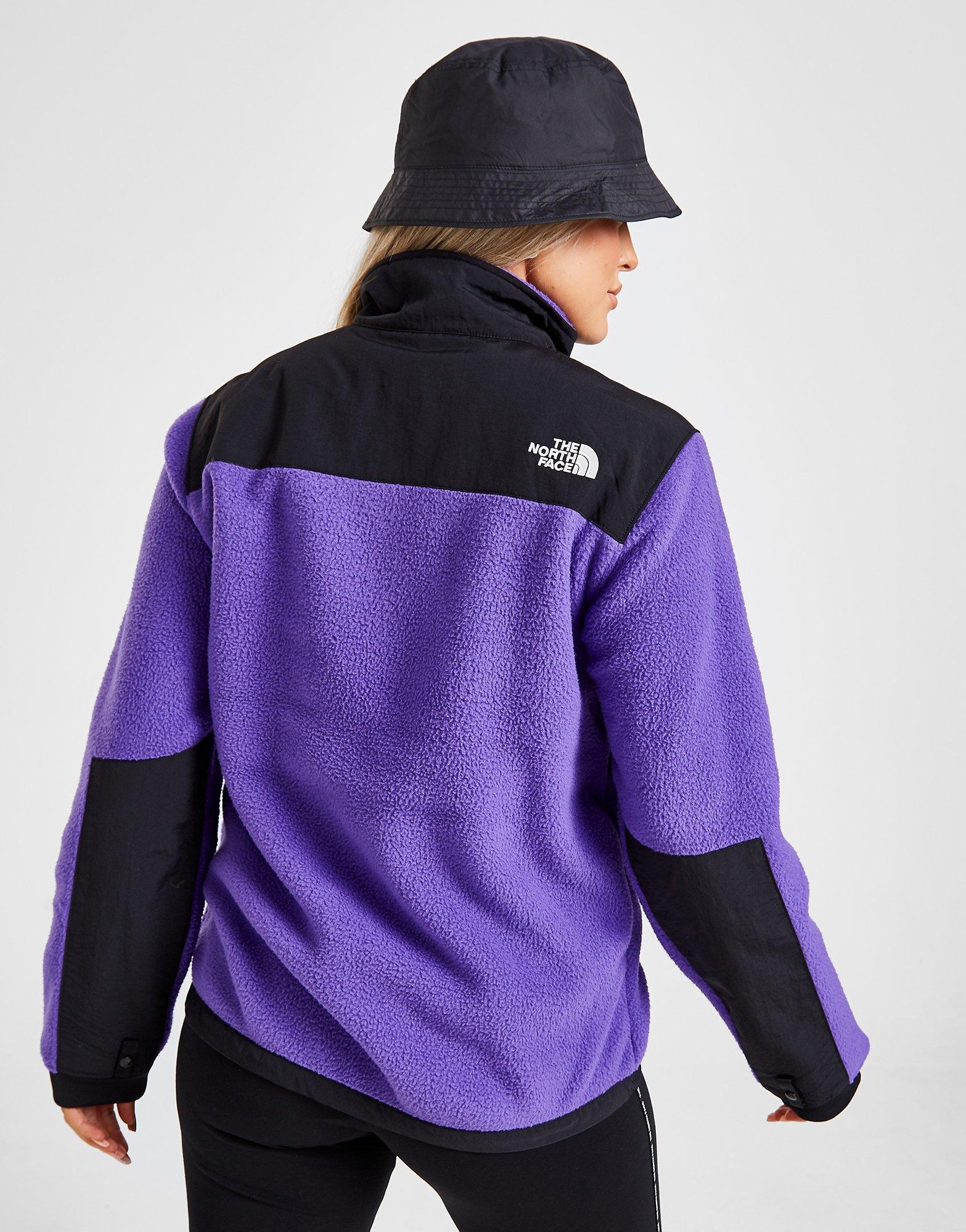 purple north face windbreaker