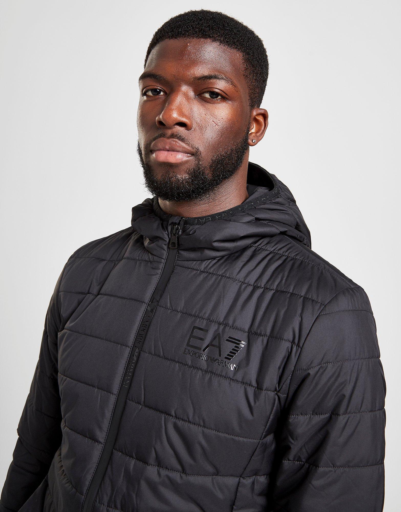 ea7 black bubble jacket