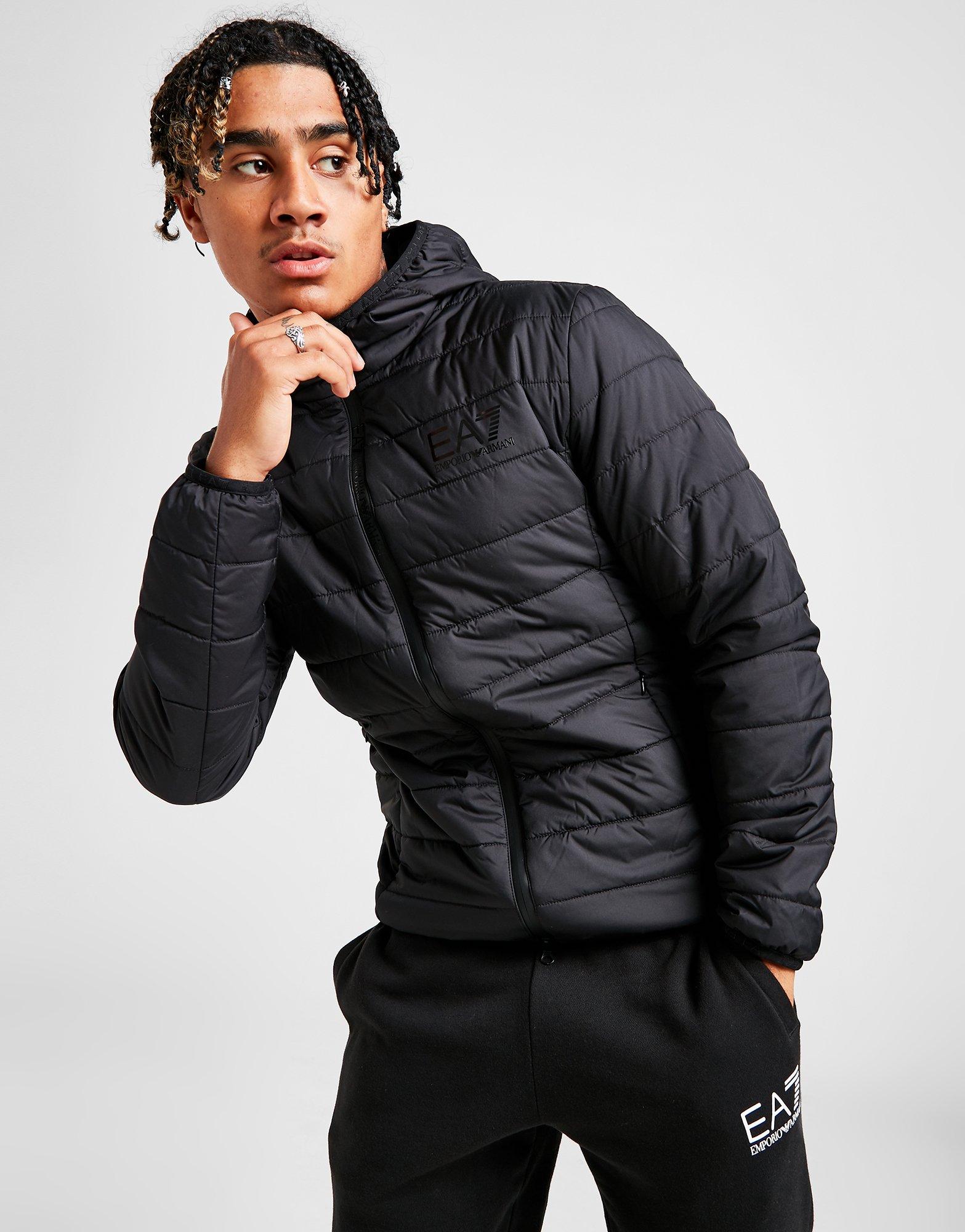ea7 bubble jacket black