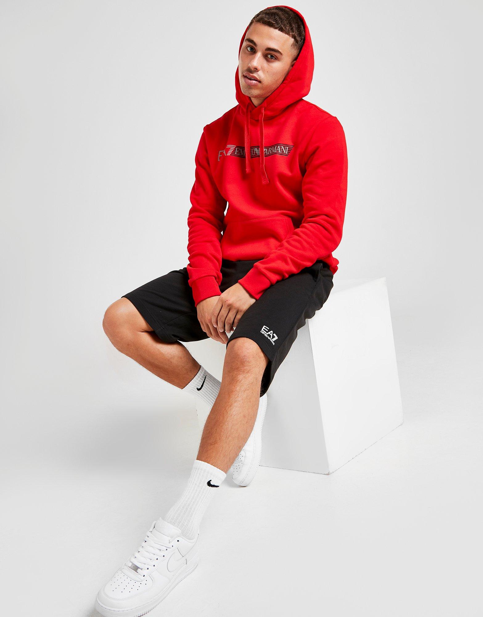 armani red hoodie