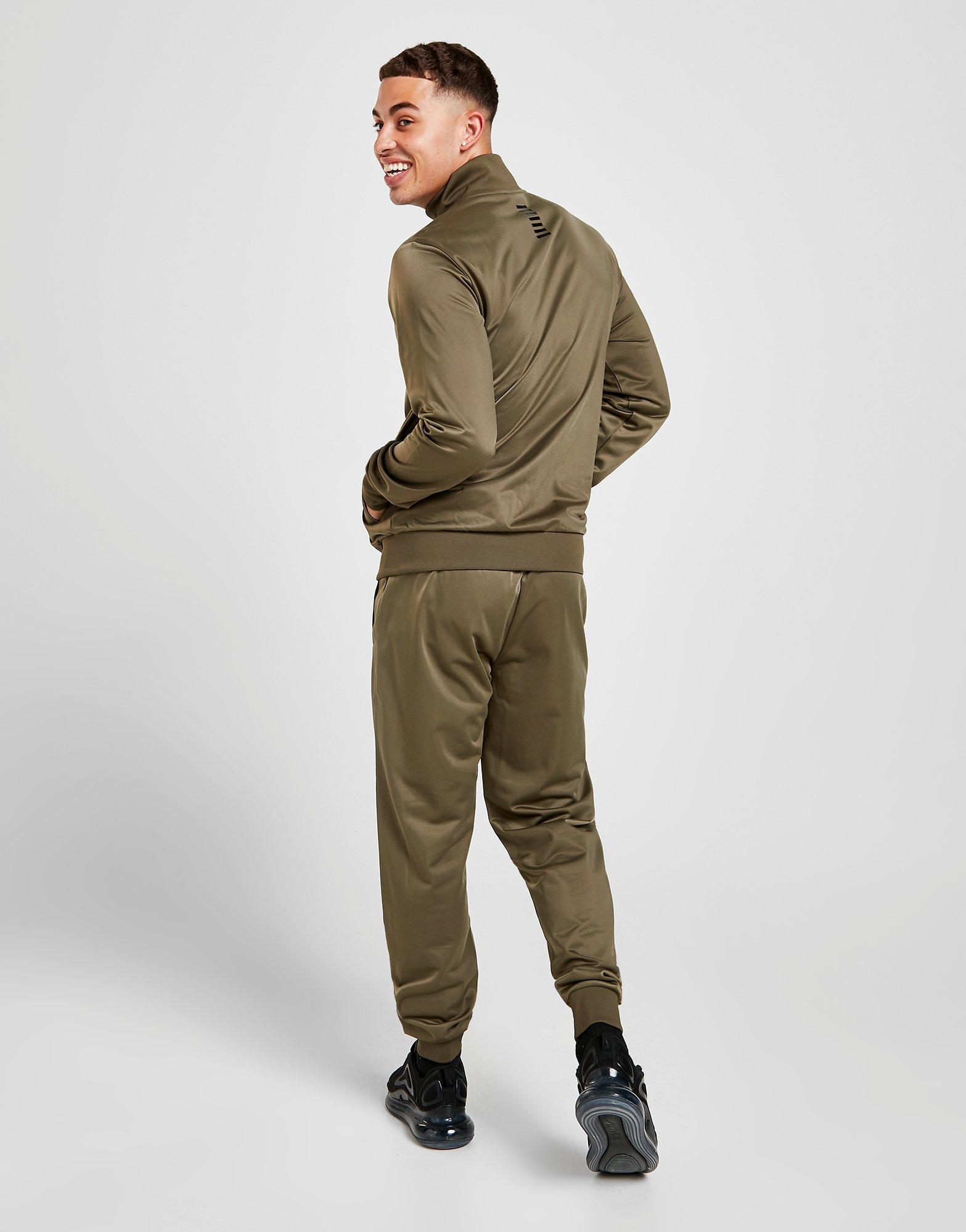 khaki armani tracksuit