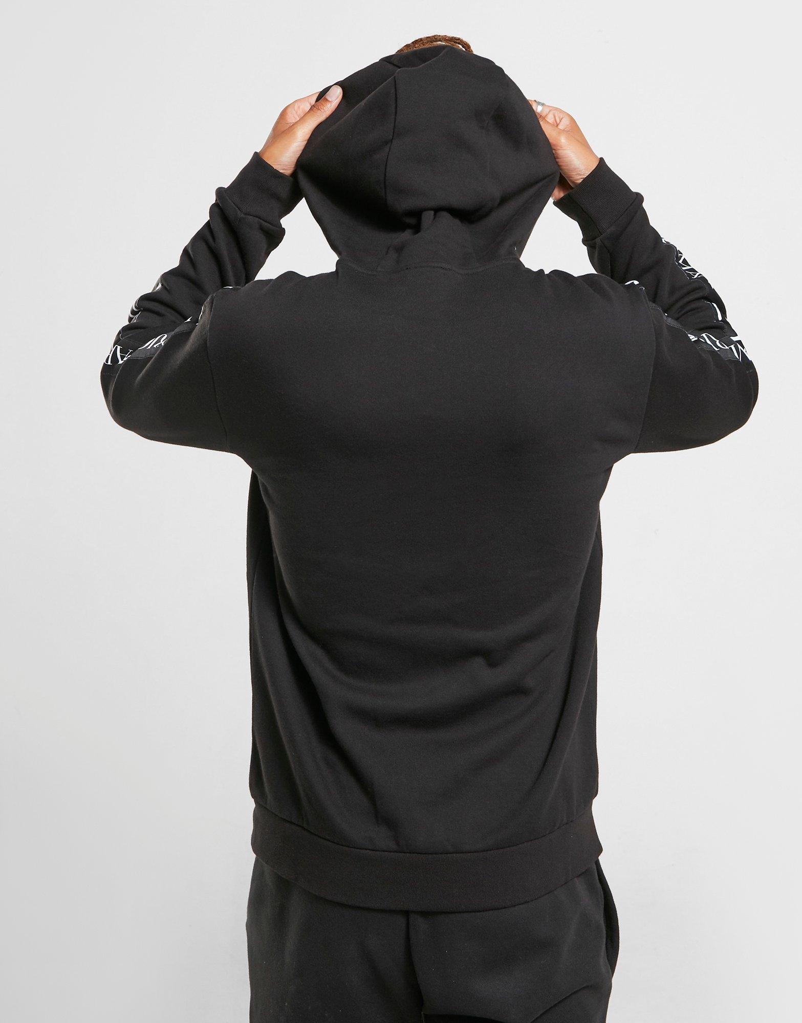 ea7 black zip hoodie