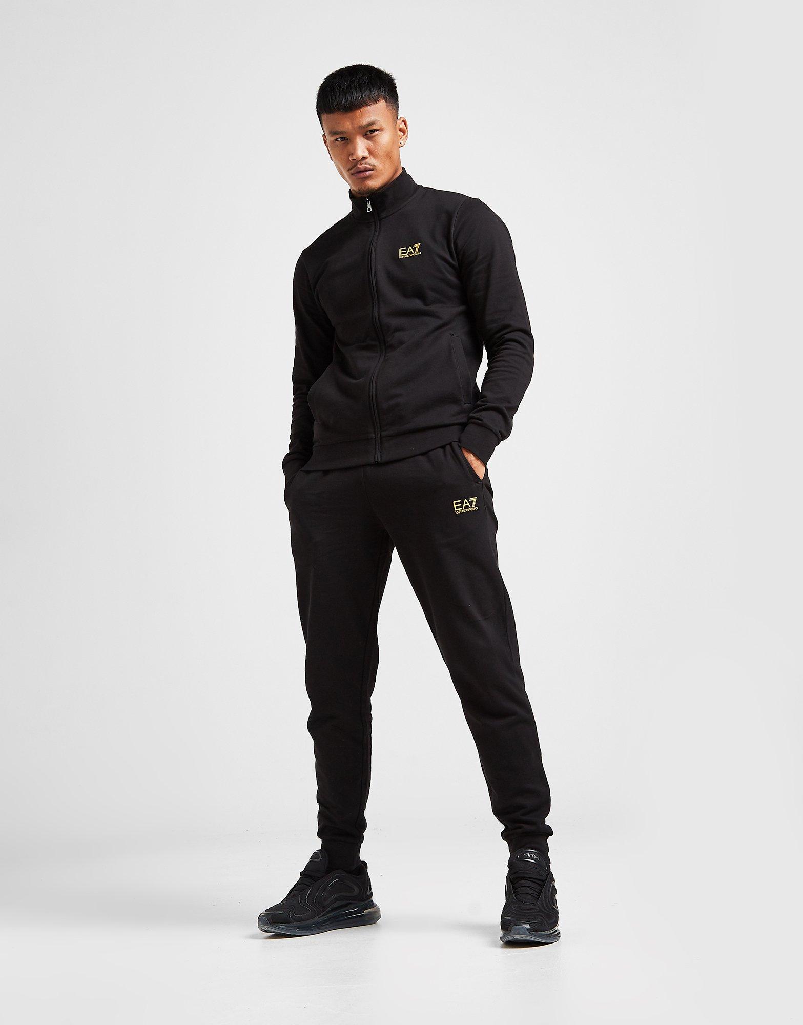 emporio armani black tracksuit