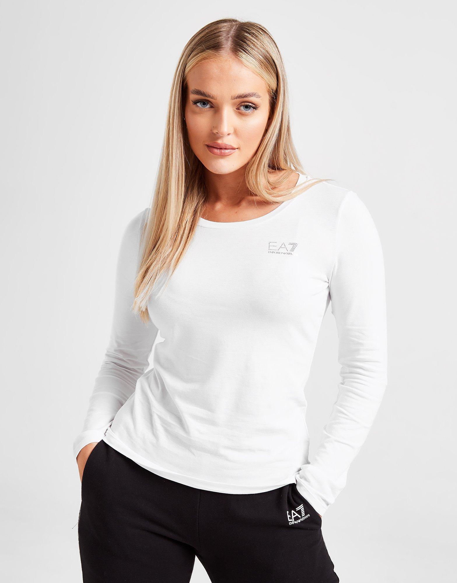 armani white long sleeve t shirt