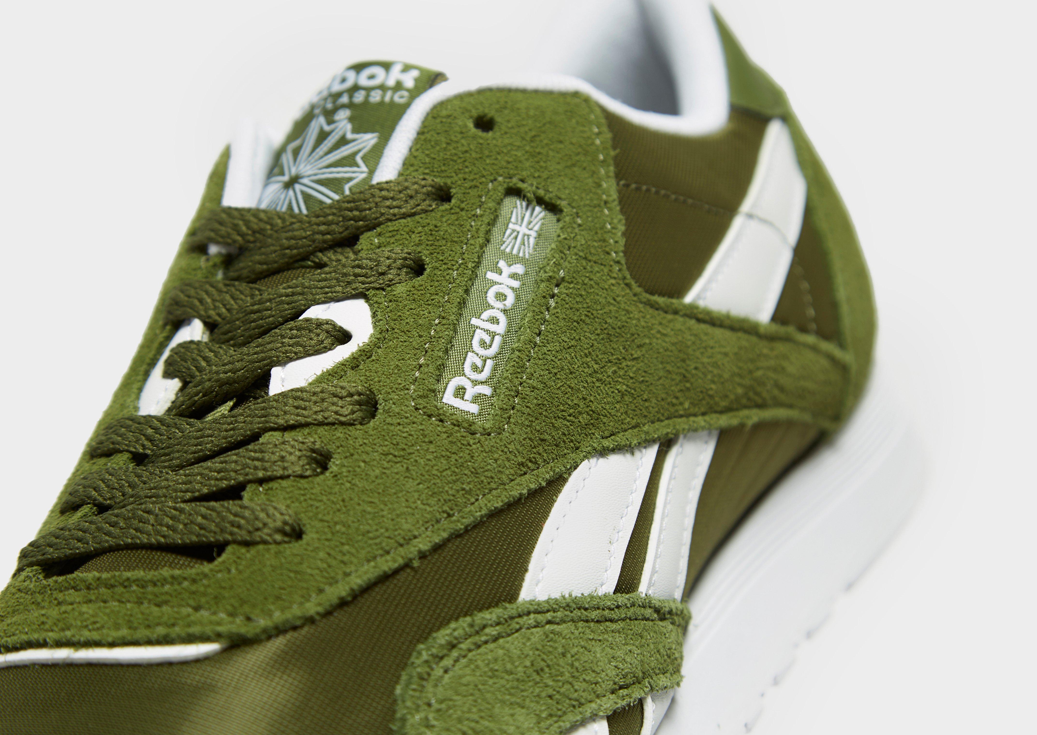 reebok classic nylon green