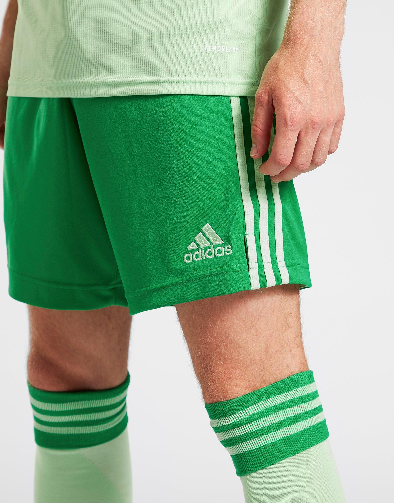 green adidas shorts