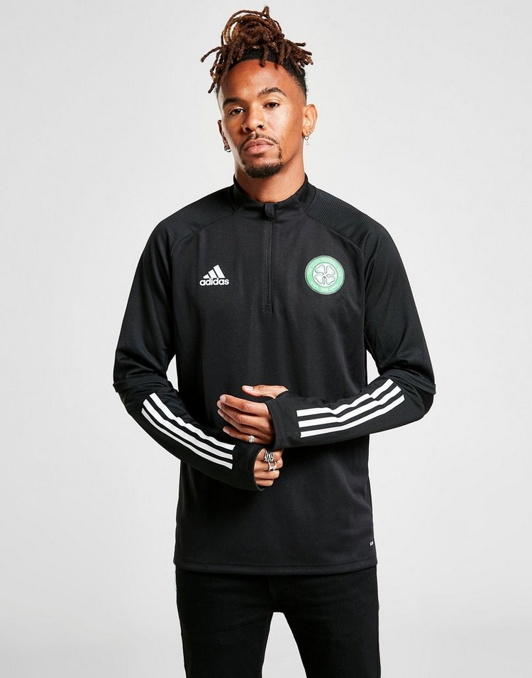 Black adidas Celtic FC Training 1/4 Zip Top | JD Sports