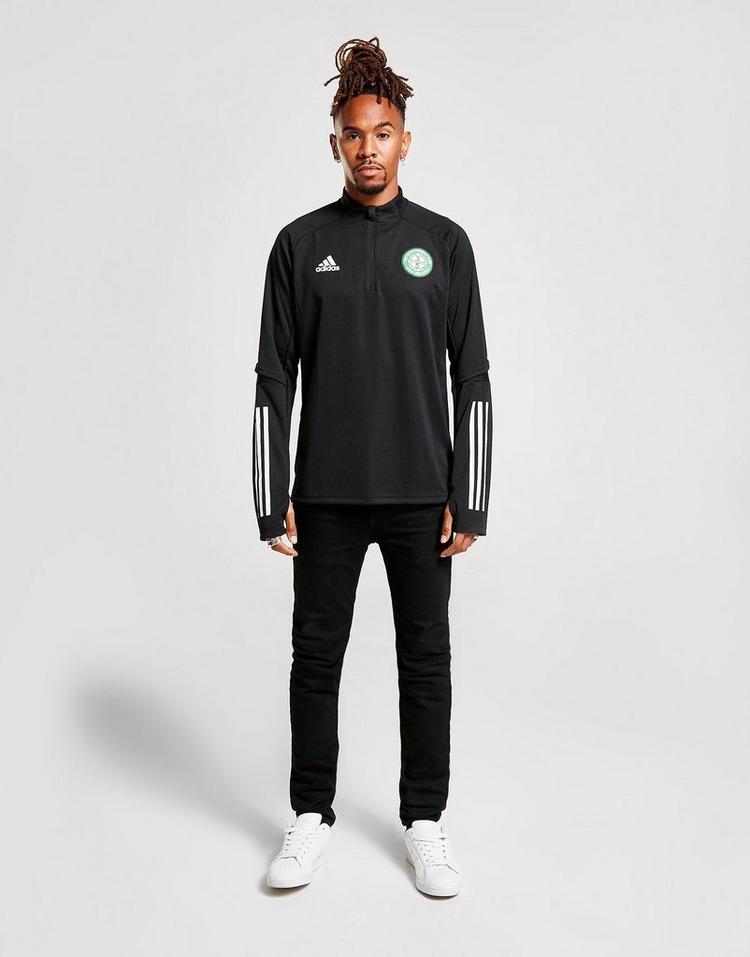 Black adidas Celtic FC Training 1/4 Zip Top | JD Sports