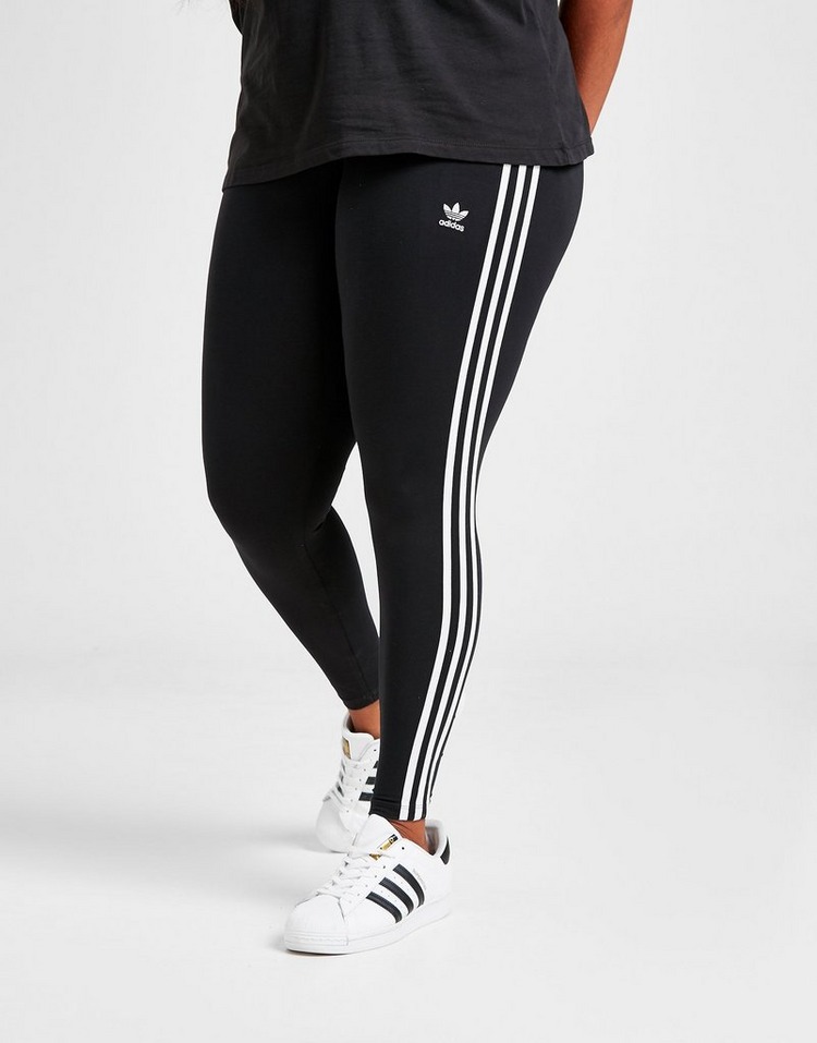 Adidas 3 stripe on sale leggings plus size