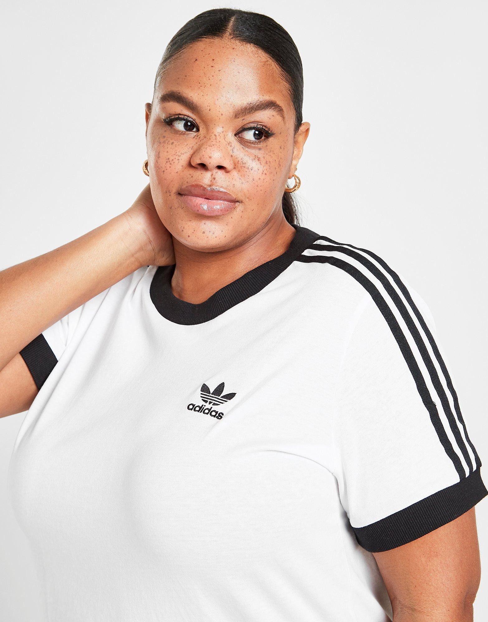 three stripes adidas shirt