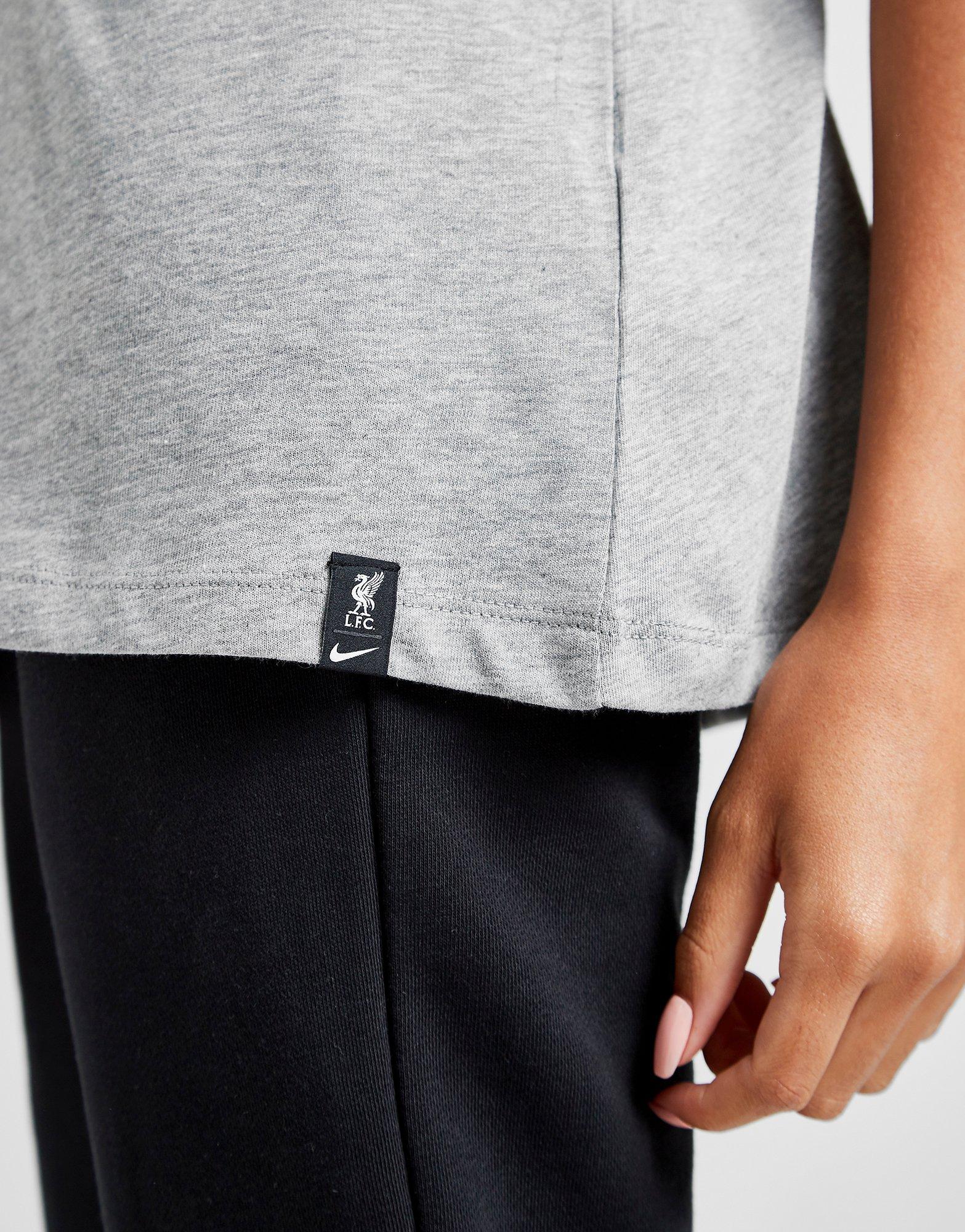 lfc nike mens training ground grey tee