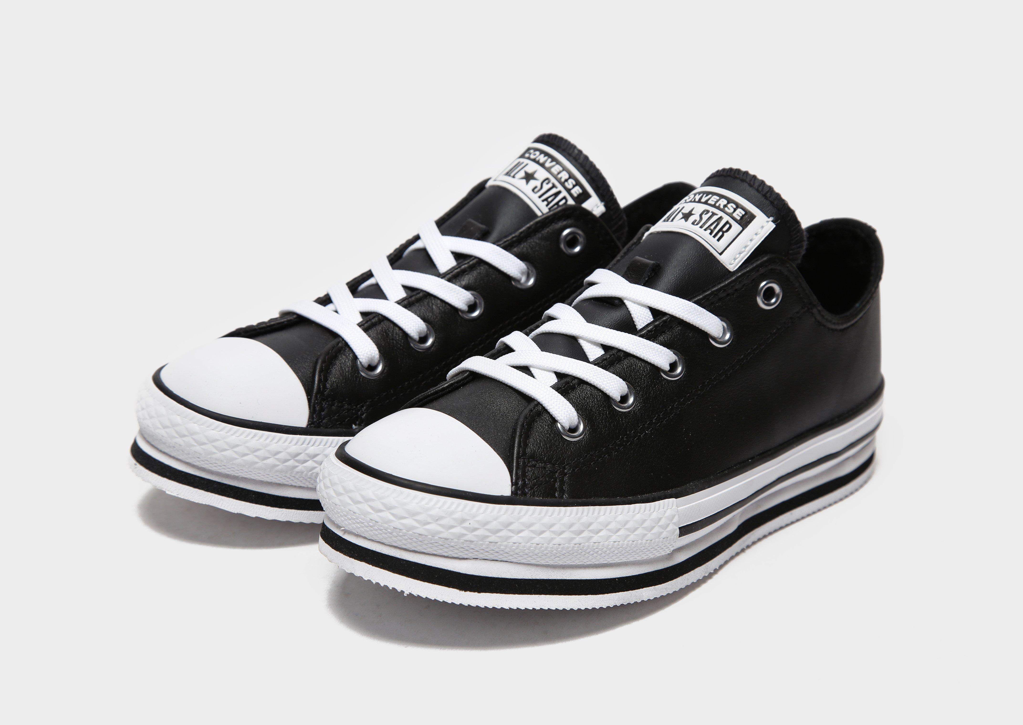 converse platform bambino nere