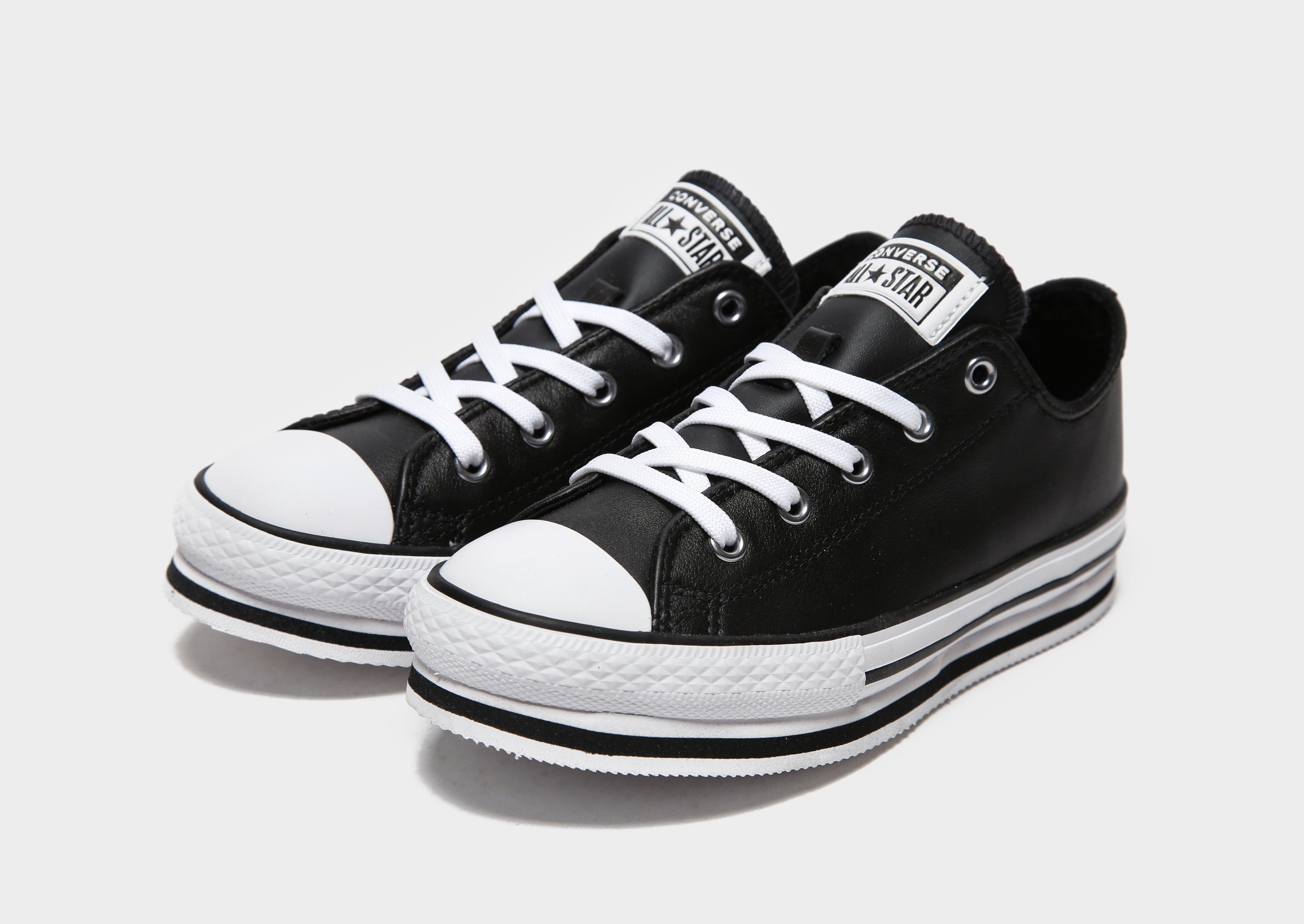 converse platform bambino nero