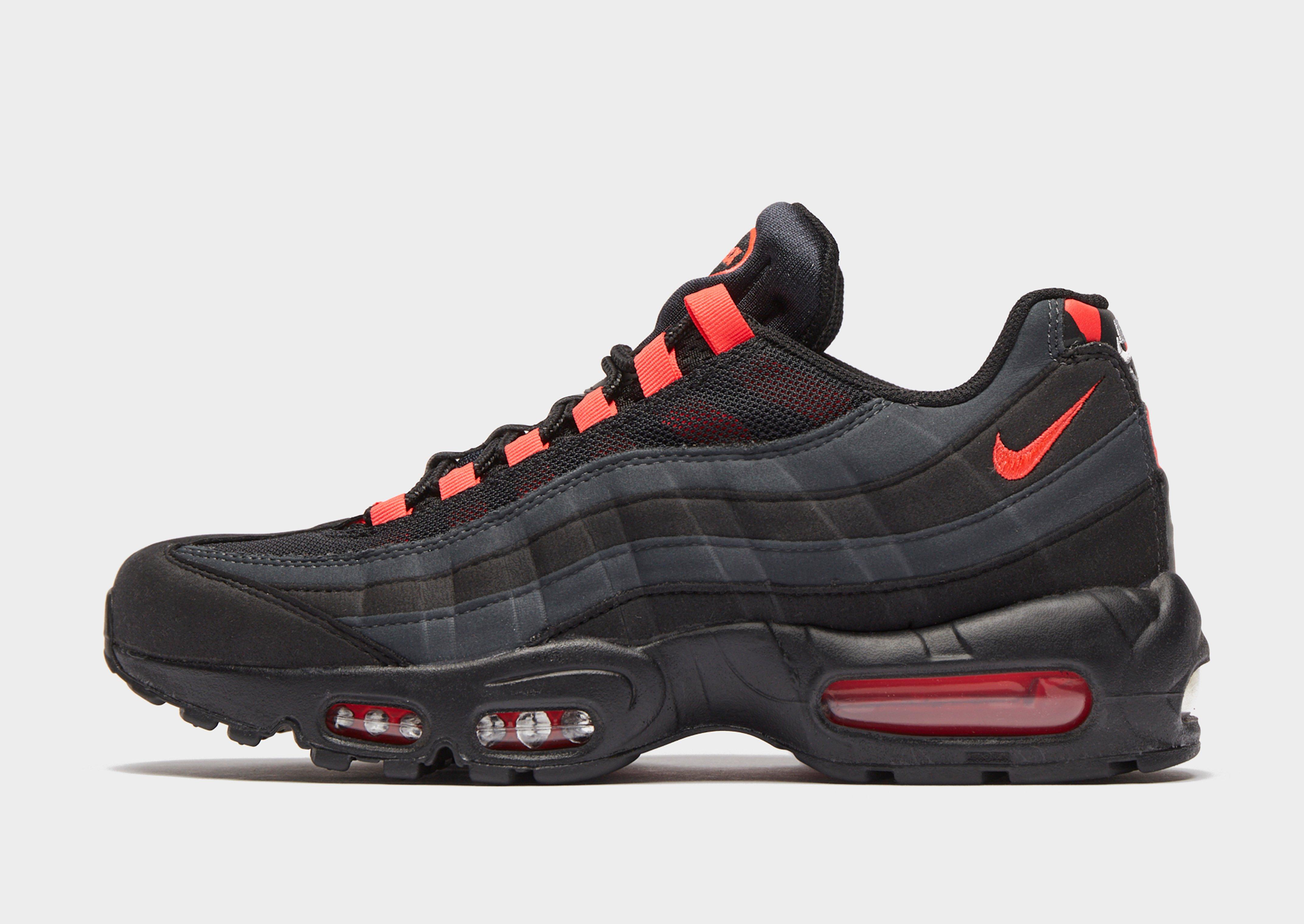 nike air 95 black and red and grey 