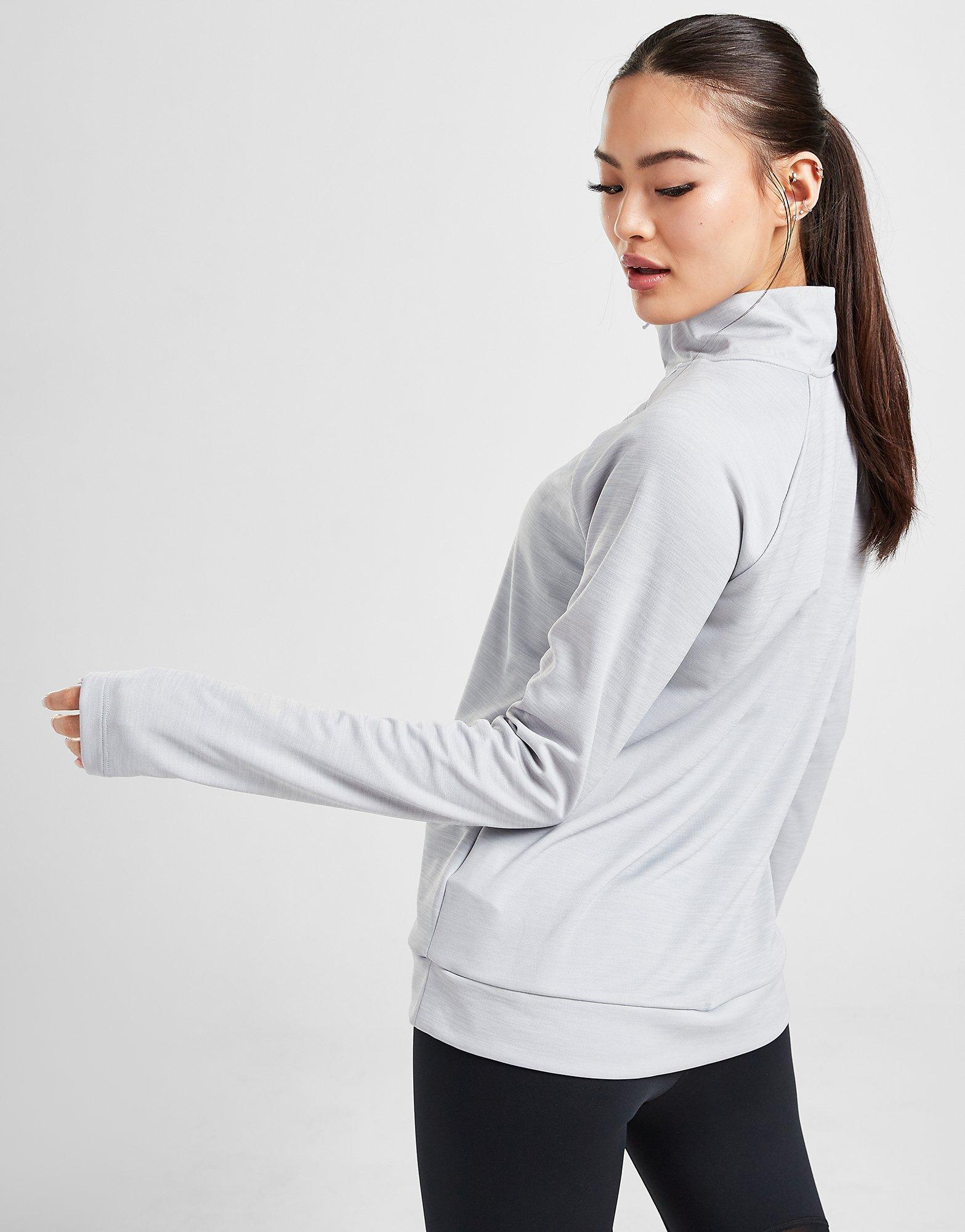 nike running pacer half zip sweat in black