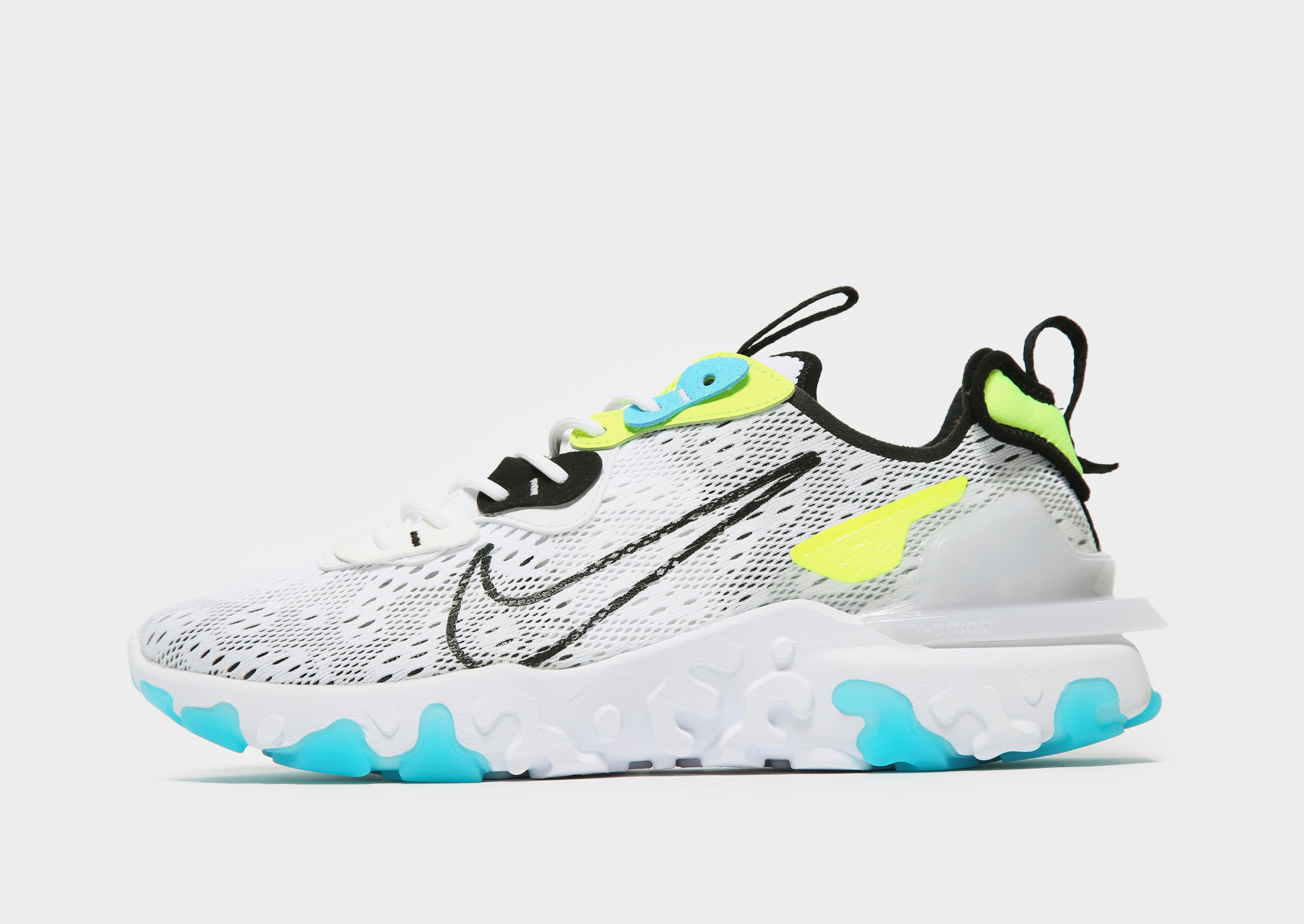 mens all white nike react