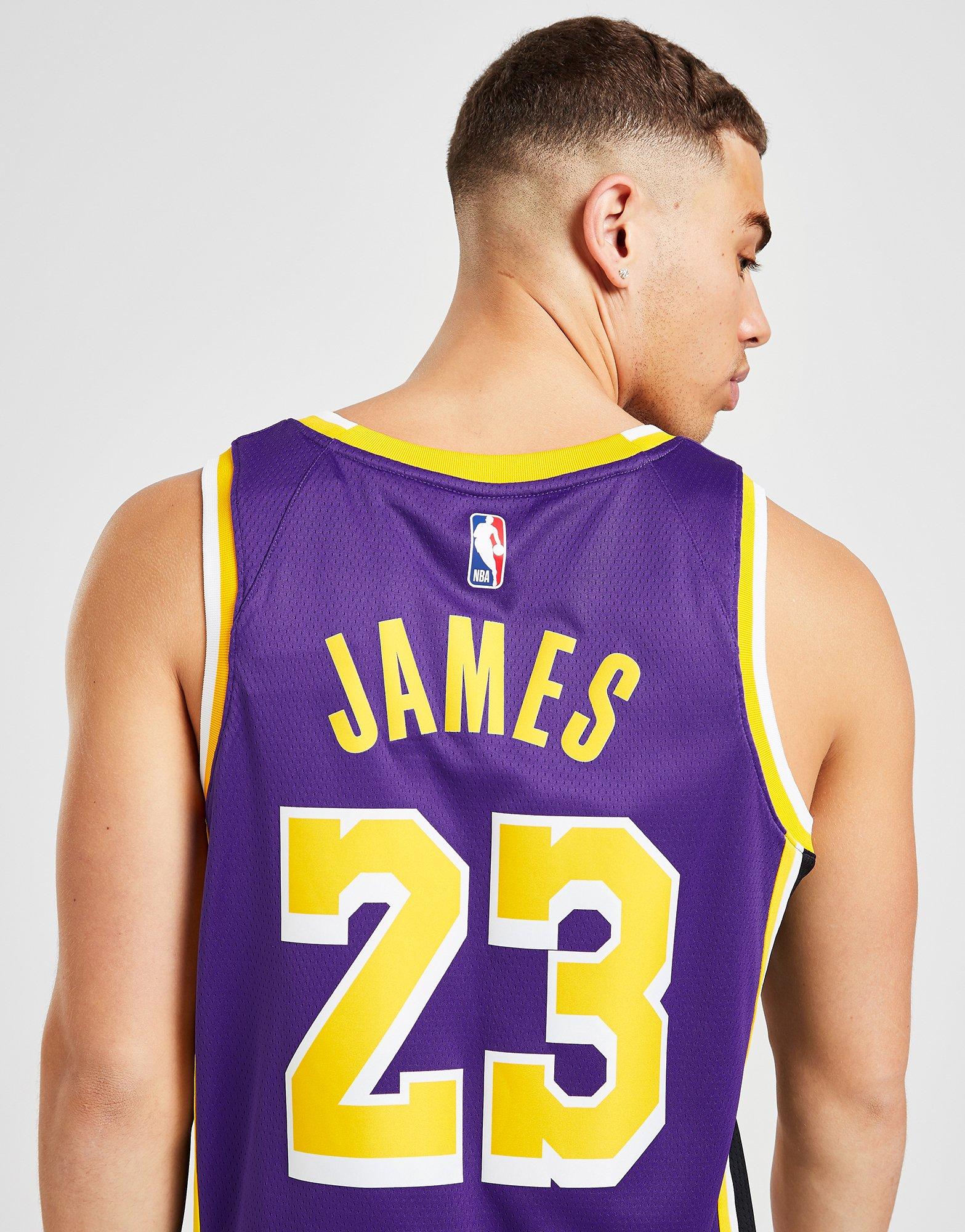 Men's Los Angeles Lakers James 6 Nba Black Basketball Swingman Jersey 2019