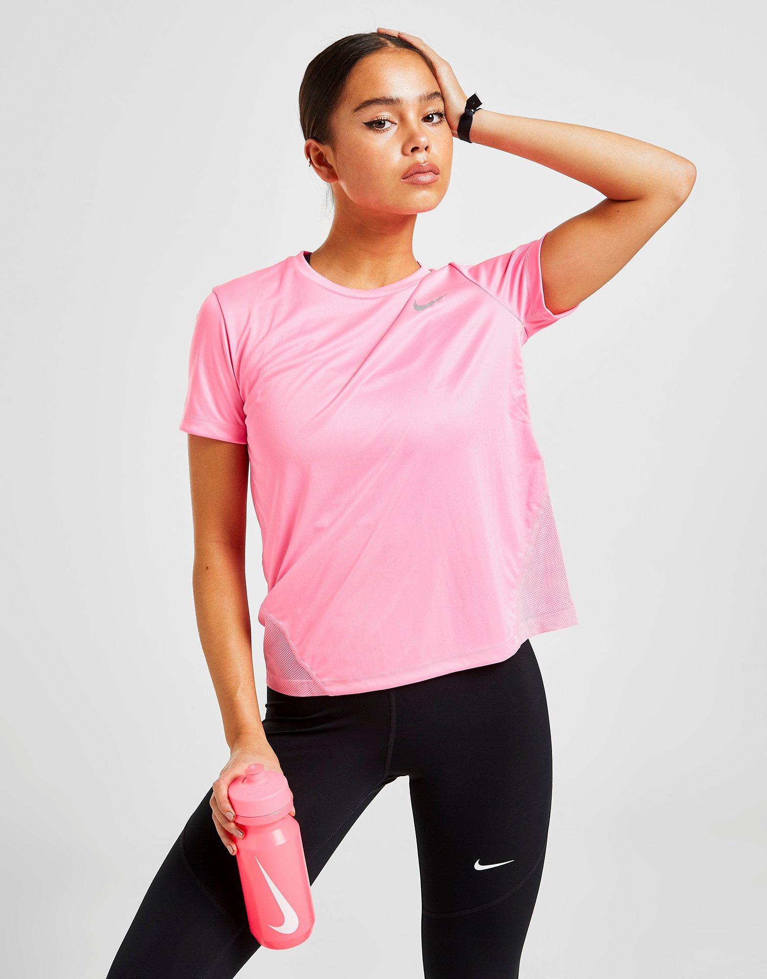 pink nike miler t shirt