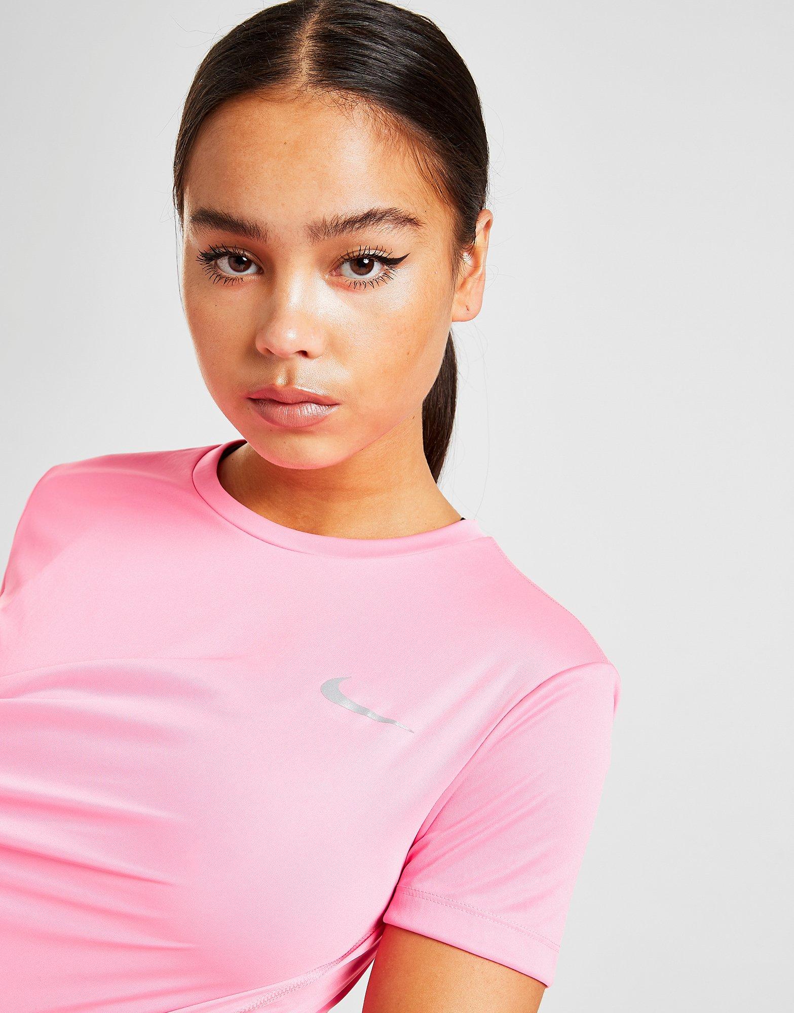 pink nike miler t shirt