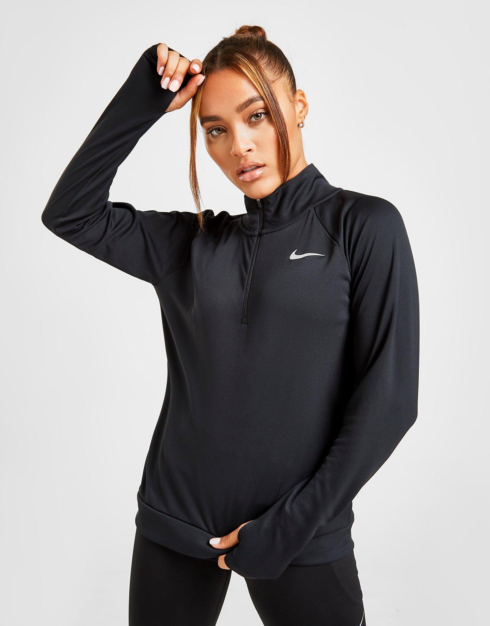 Black Nike Running Pacer 1/4 Zip Dri 