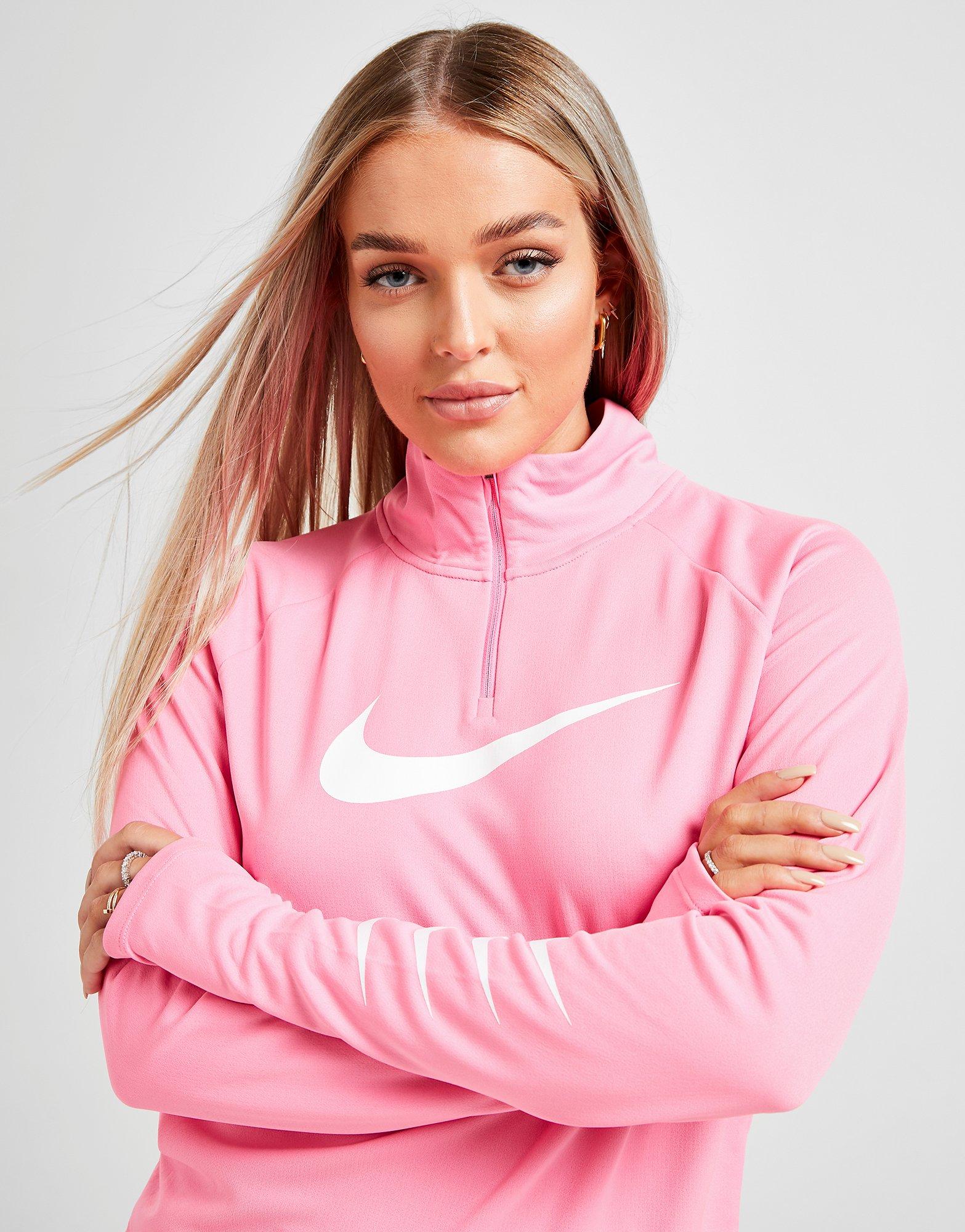 nike quarter zip womens pink