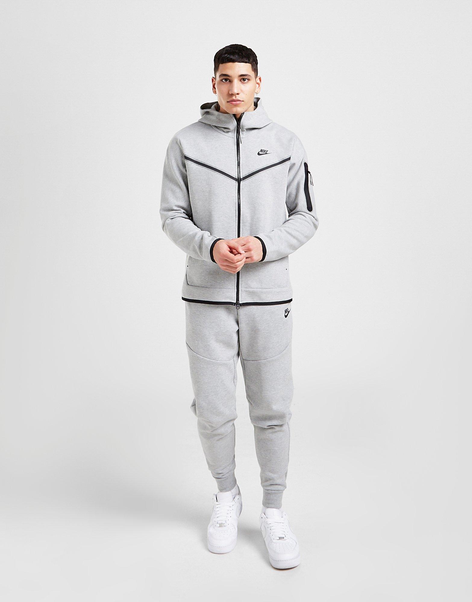 nike tech fleece hoodie gray