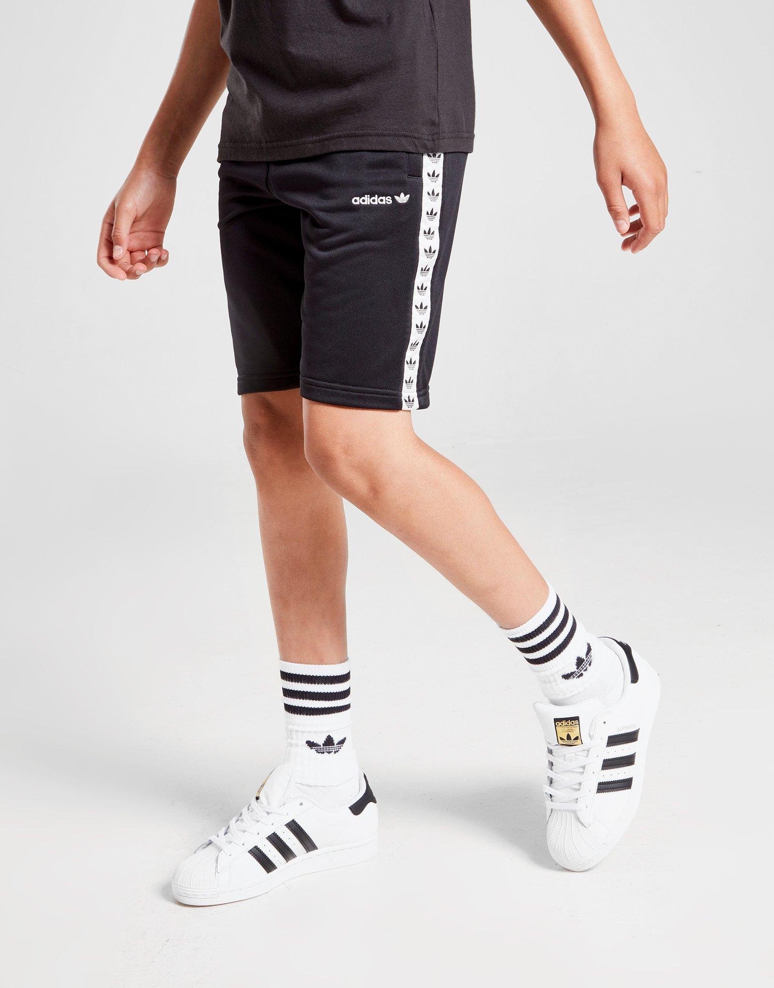 adidas tape poly shorts