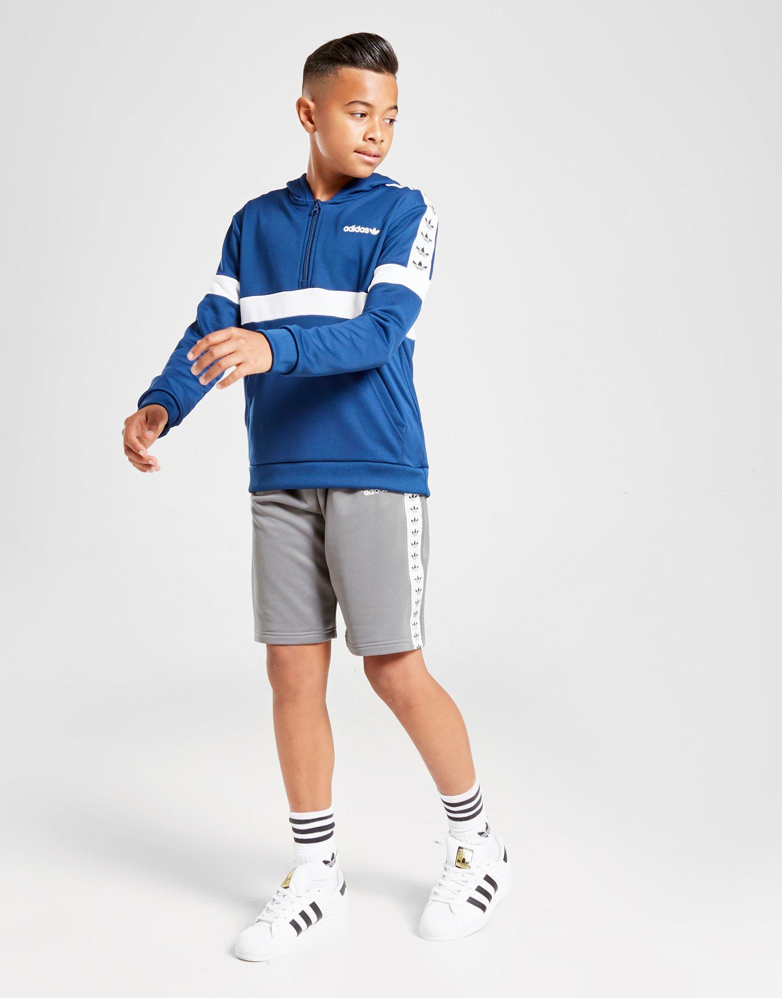 adidas originals tape poly hoodie junior