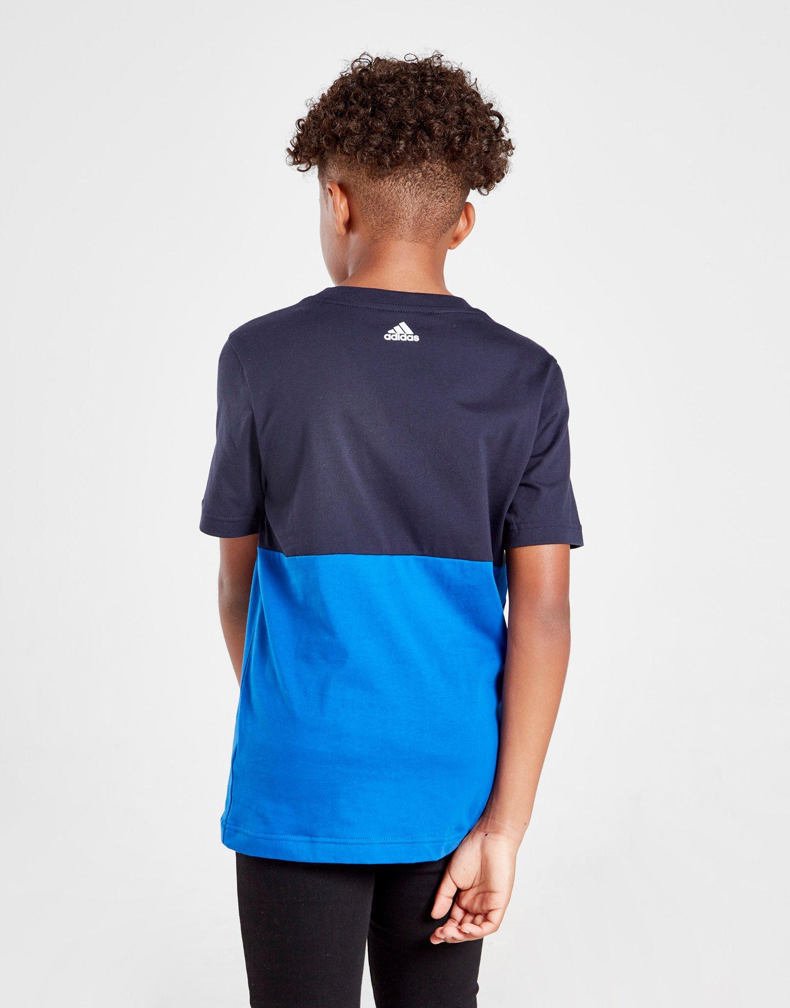 blue addidas shirt