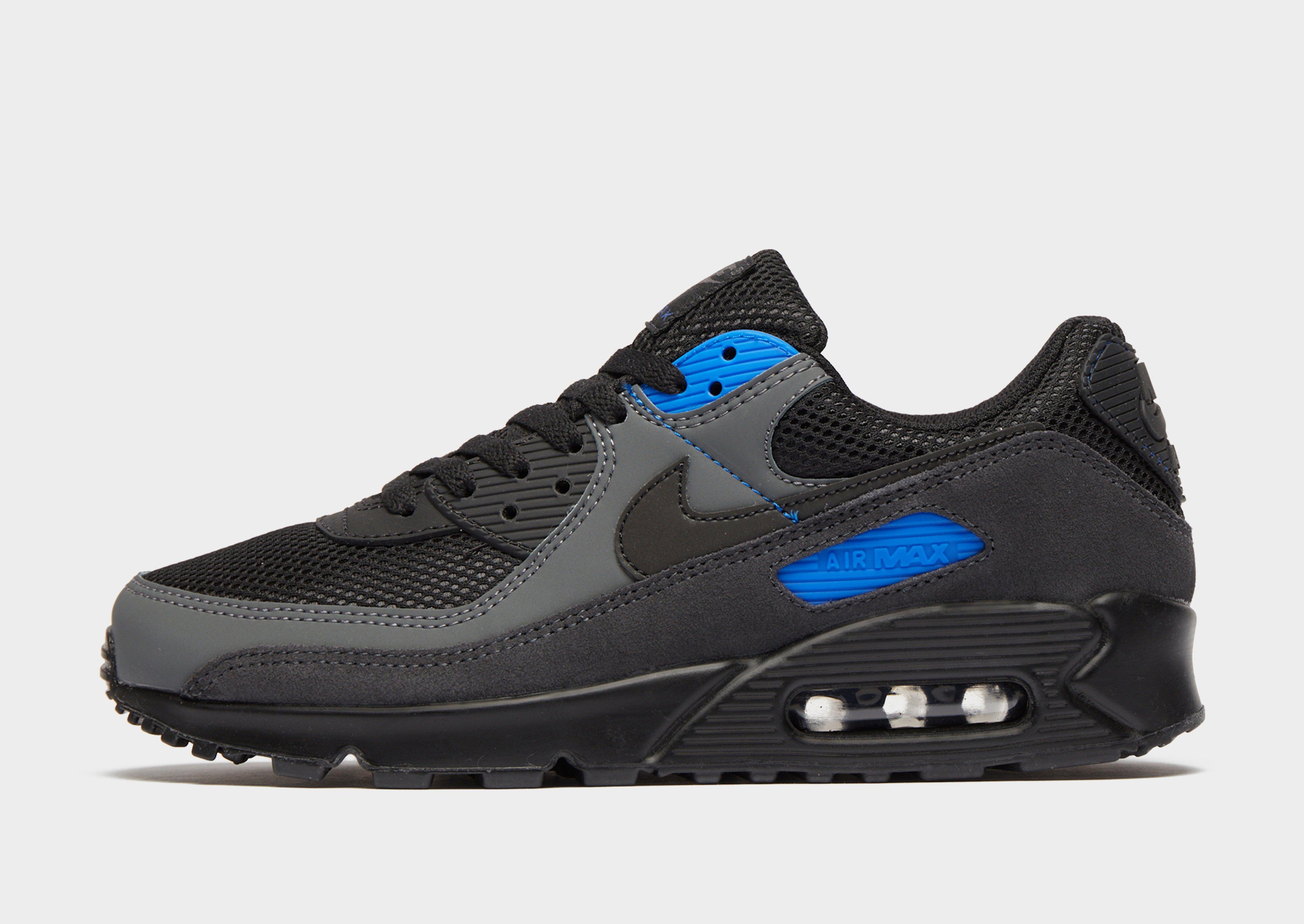 nike air max 90 blue black