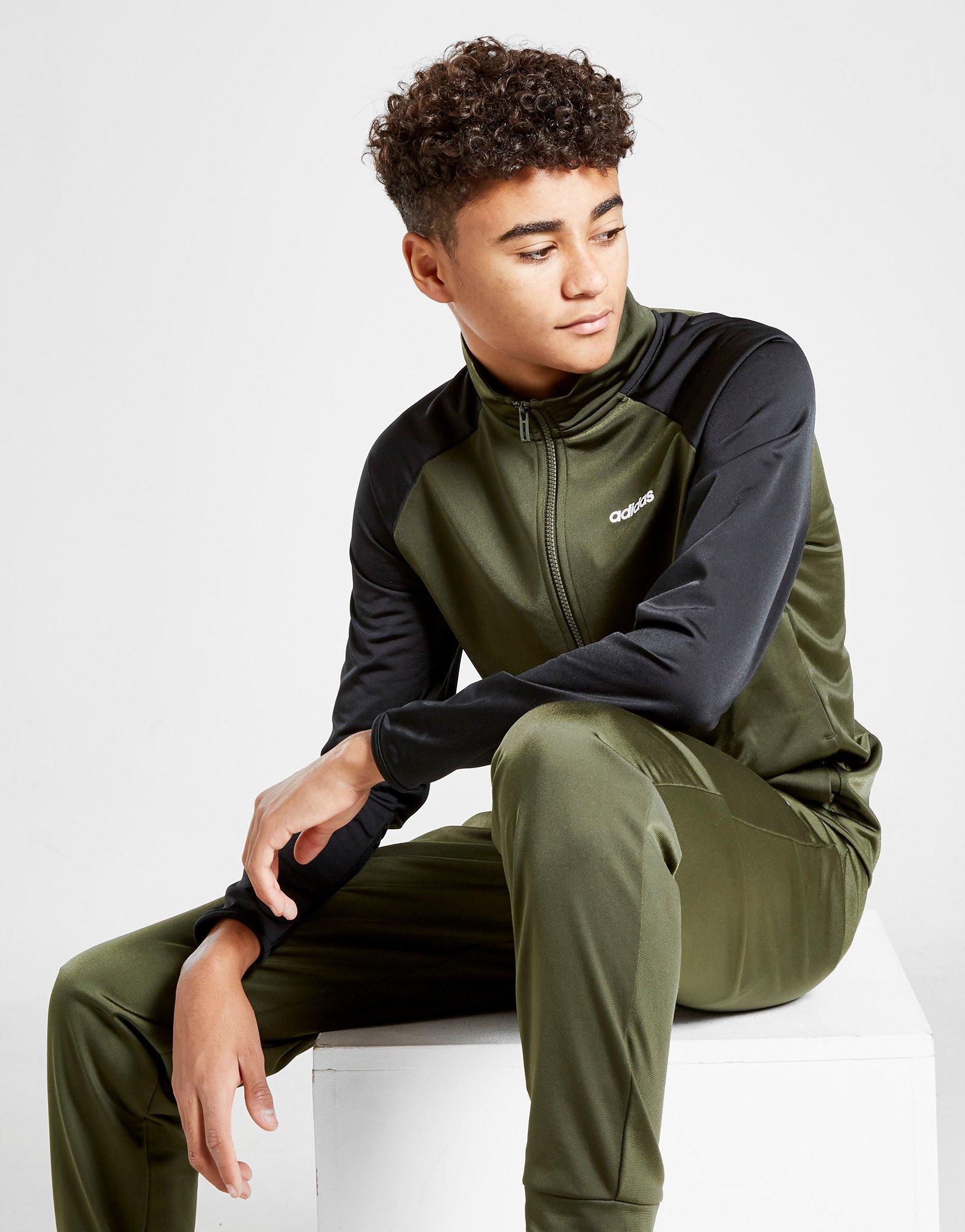 khaki adidas tracksuit junior