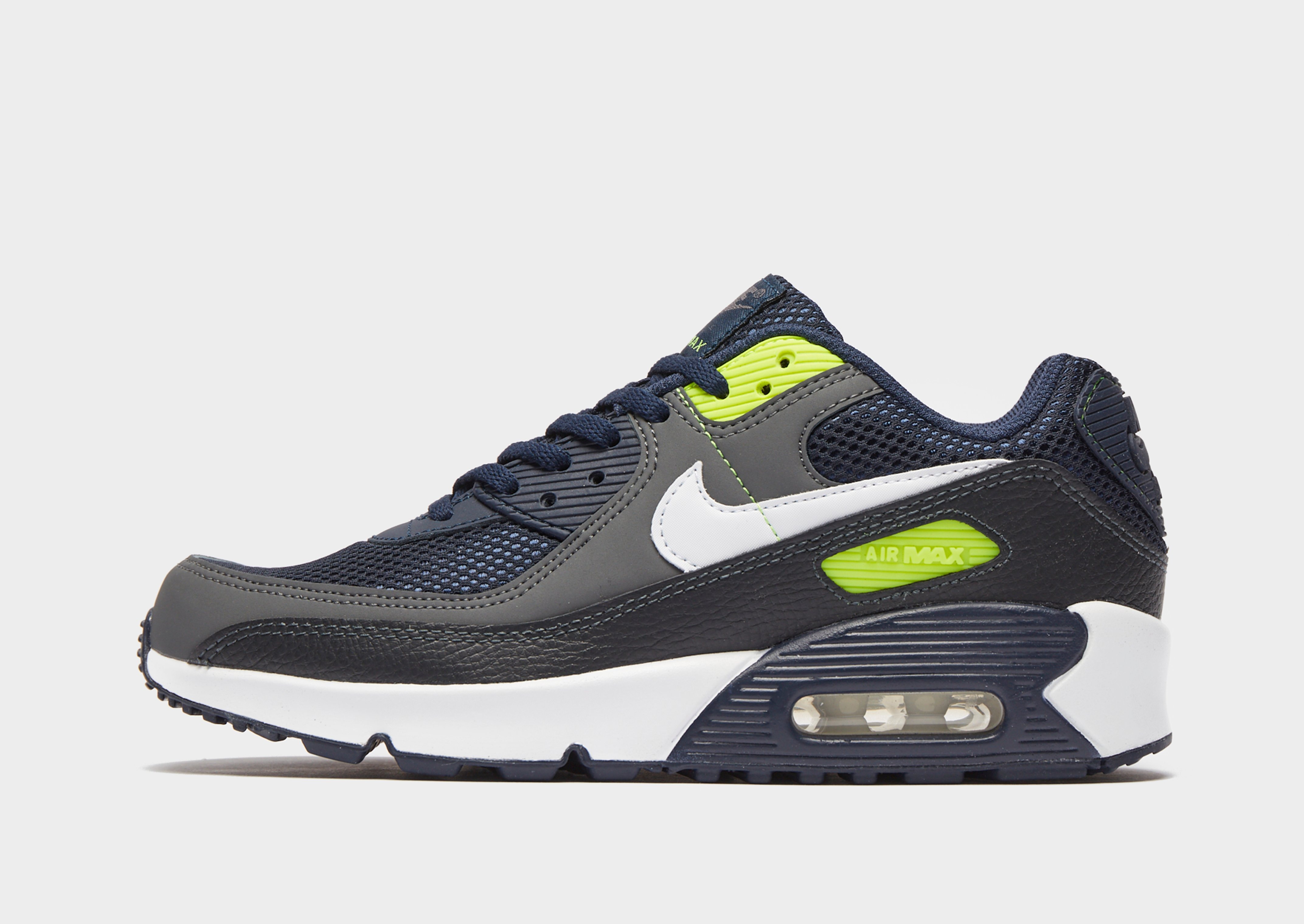 Buy Blue Nike Air Max 90 Leather Junior | JD Sports