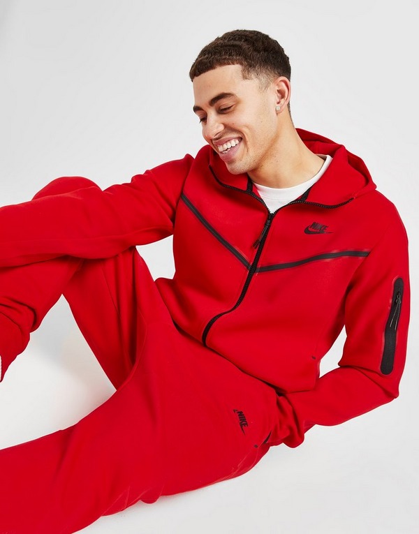 Nike Tech Fleece Zip Hoodie en Rojo | JD Sports España